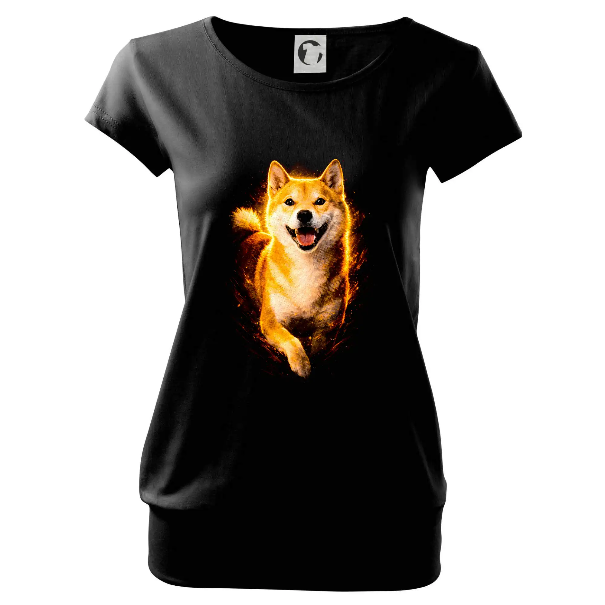 Ostatné psie plemená - Obrázok poltón Shiba Inu bežiaci - Voľné tričko city