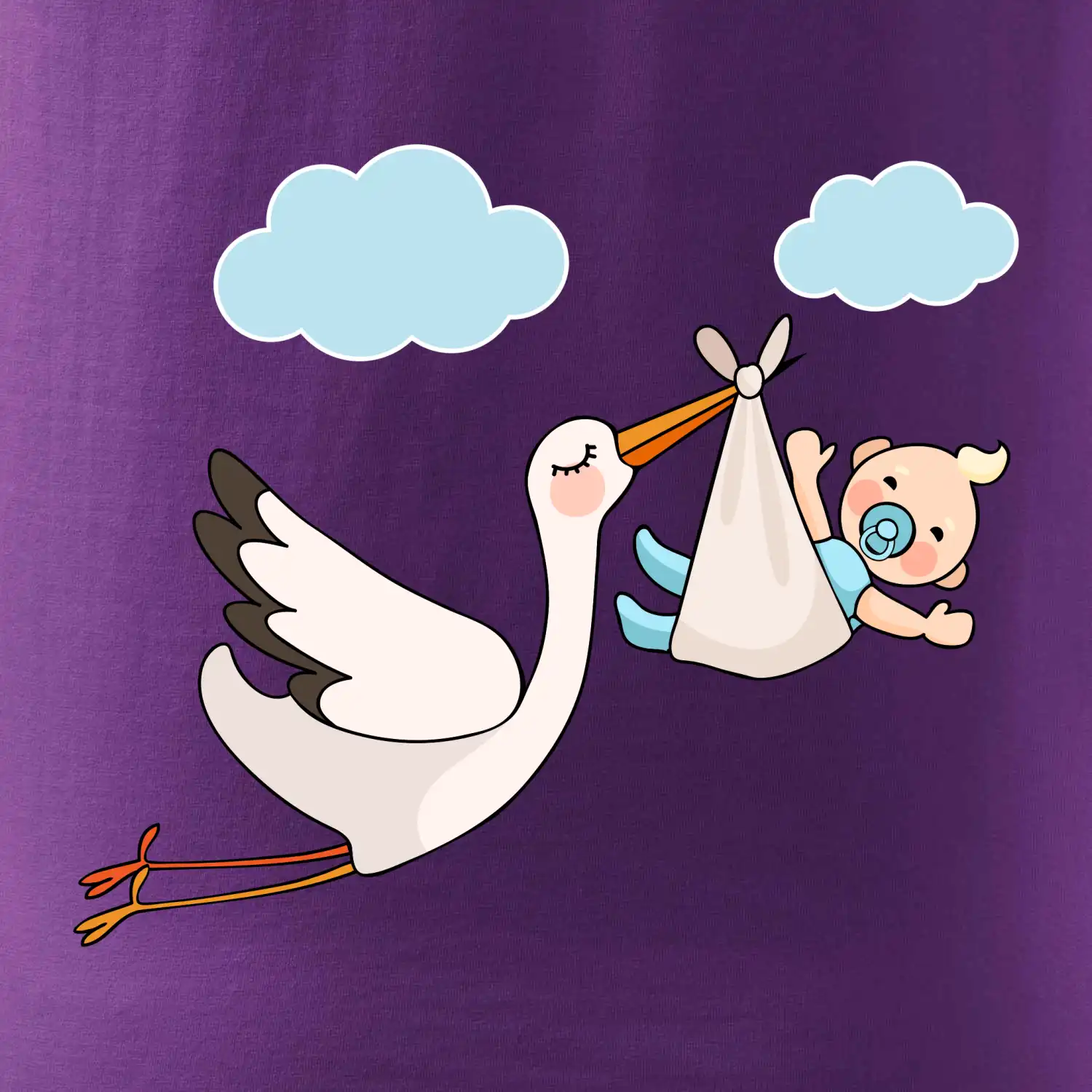 Čáp čekáme miminko - kluk