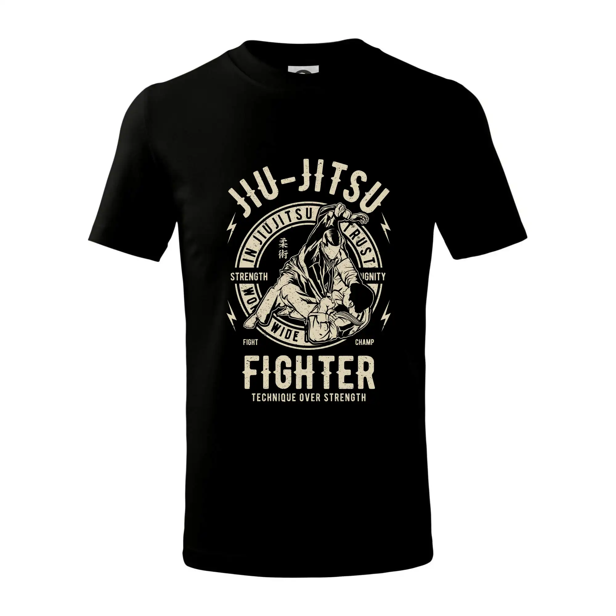 Tričká Karate - Jiu Jitsu logo guľaté - Tričko detské bavlnené