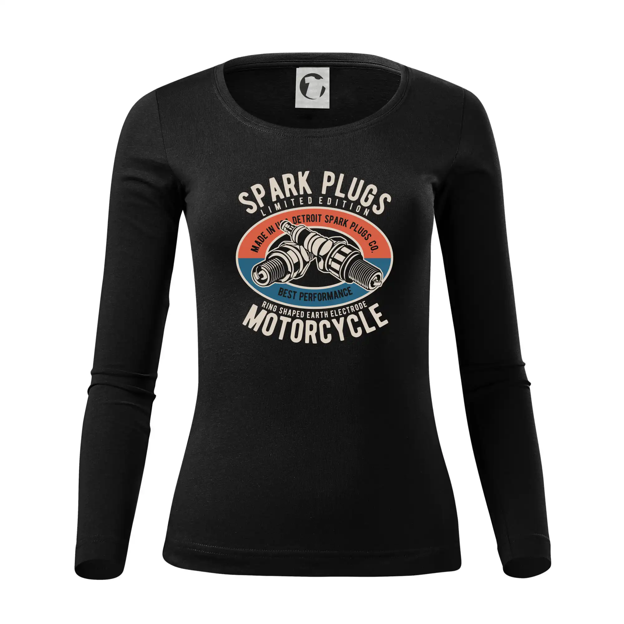 Tričká a mikiny s potlačou motoriek – pre pravých motorkárov - Spark Plugs ovál - Dámske tričko FIT-T LS - zužené