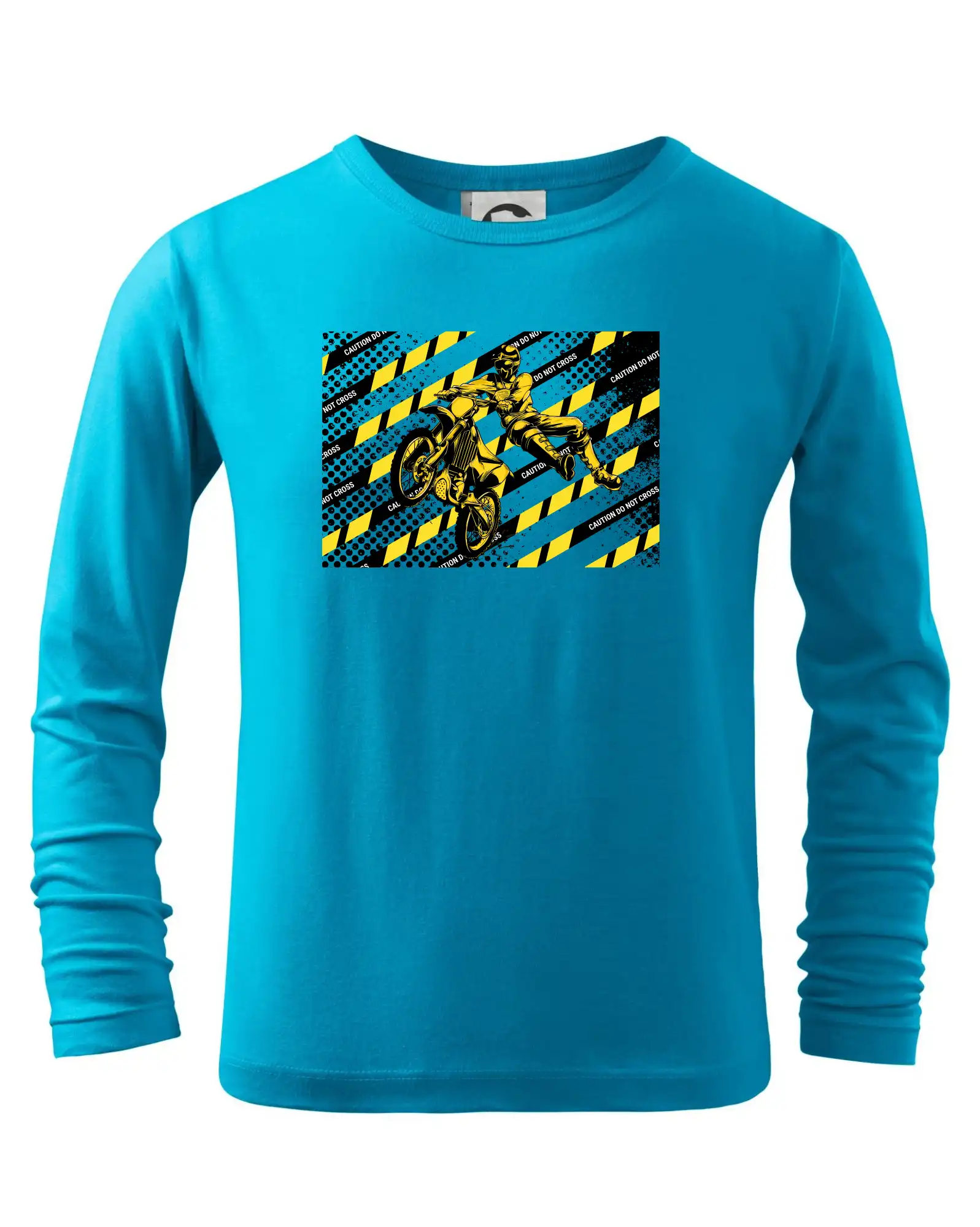 Motocross tričká - Caution do not cross - Tričko detské Long Sleeve