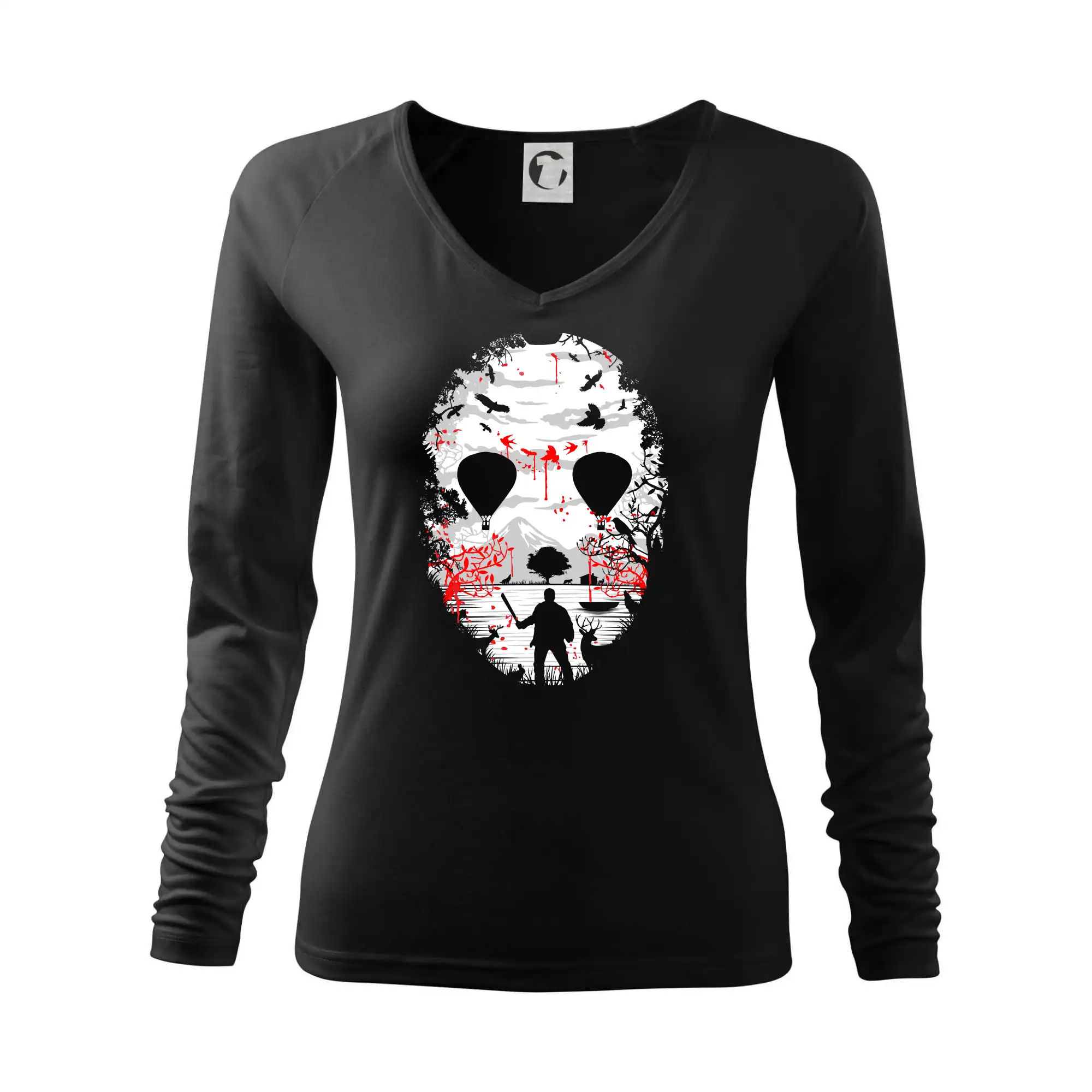 Filmové tričká - Crystal Lake skull - Tričko dámske Elegance