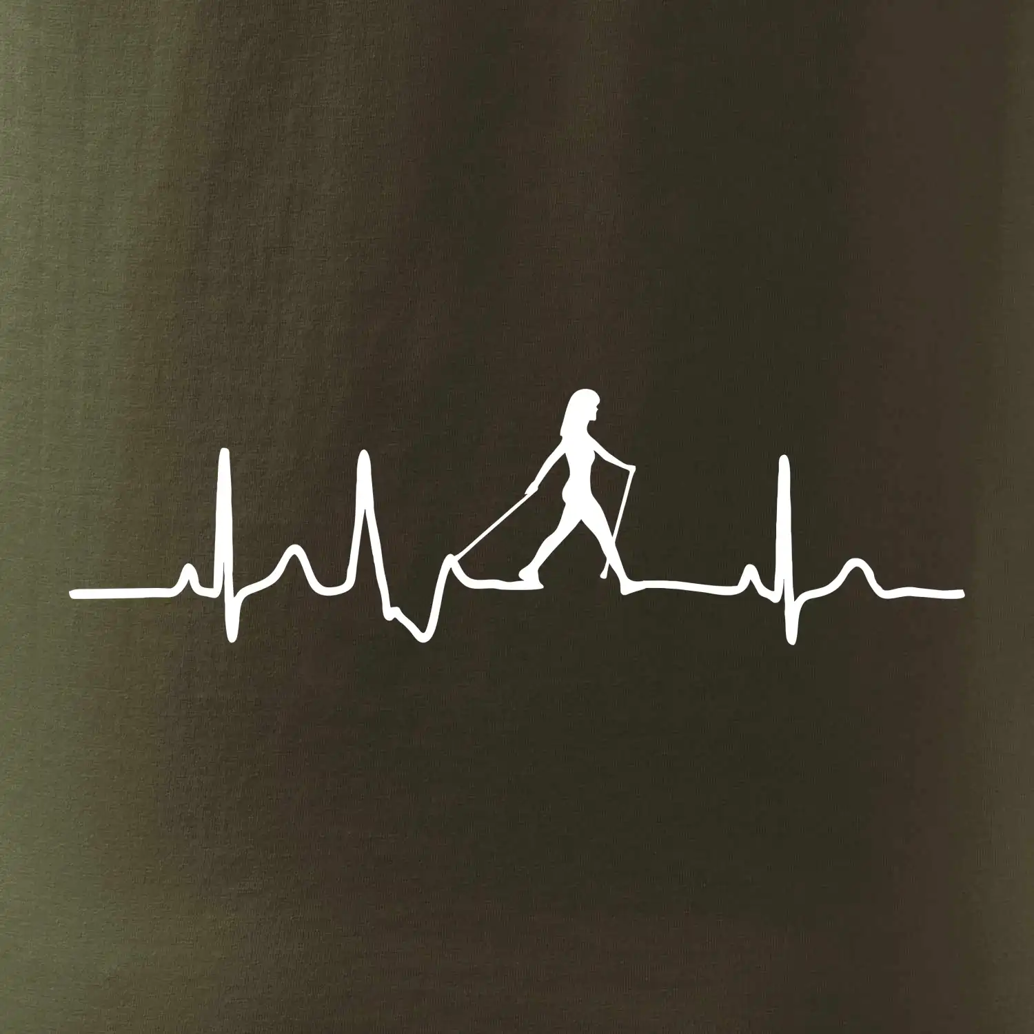 EKG nordic walking žena
