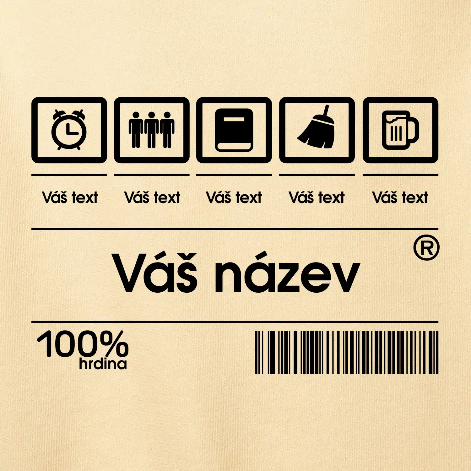 Čárový kód - Vlastní text