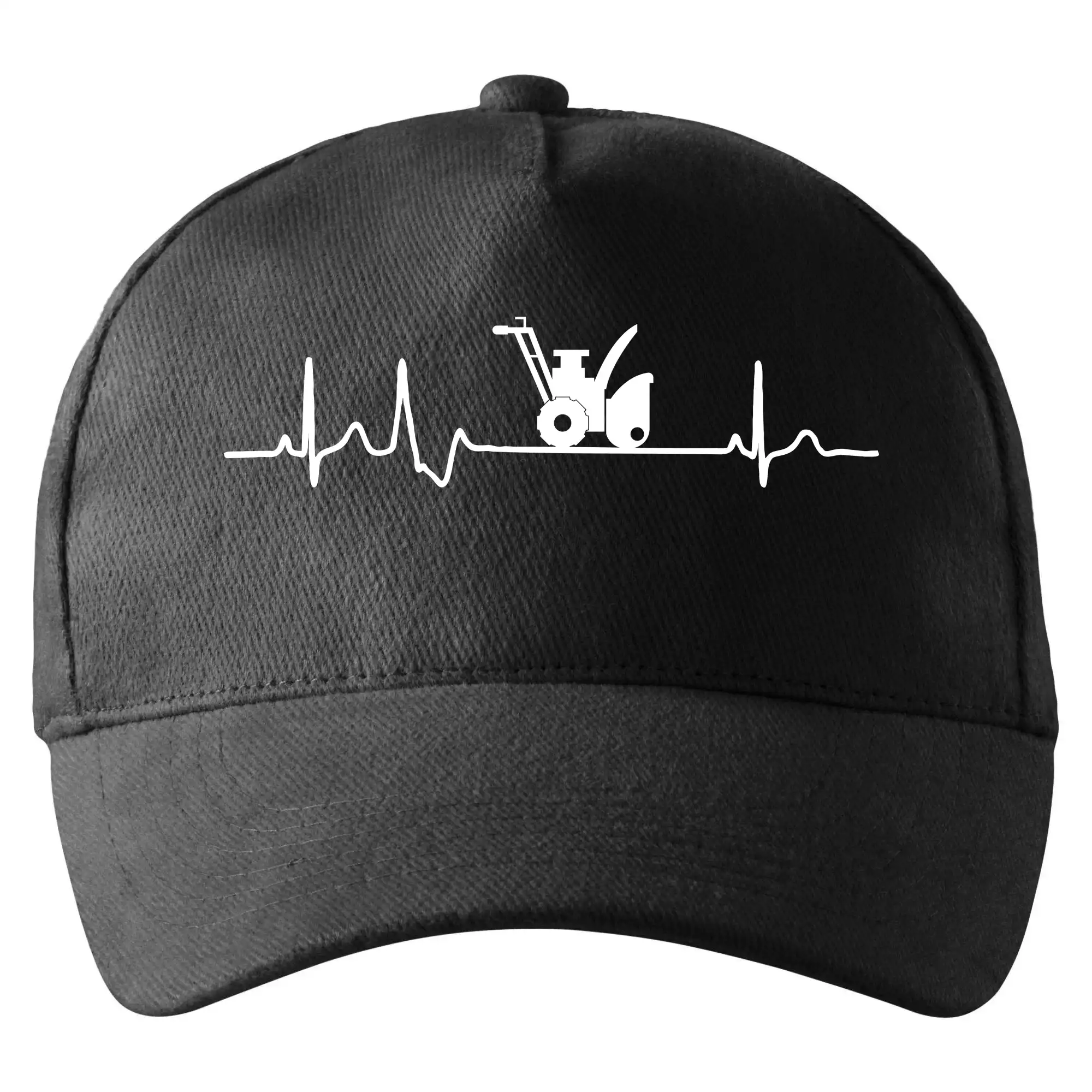 Vtipné tričká do práce - EKG snežná fréza - Šiltovka so zahnutým šiltom a mosaznou sponou