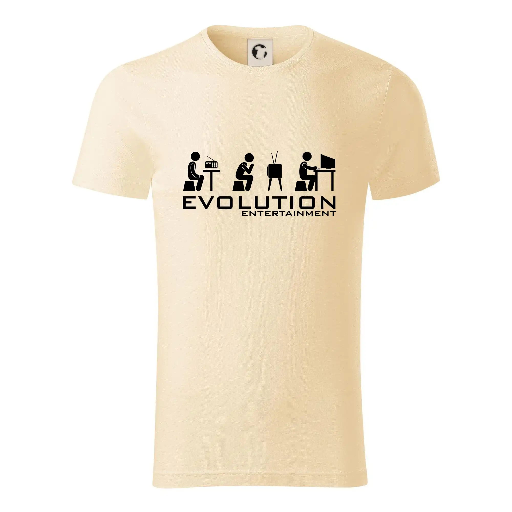 Tričká s potlačou evolúcia - Evolúcia zábavy - Tričko z organickej bavlny
