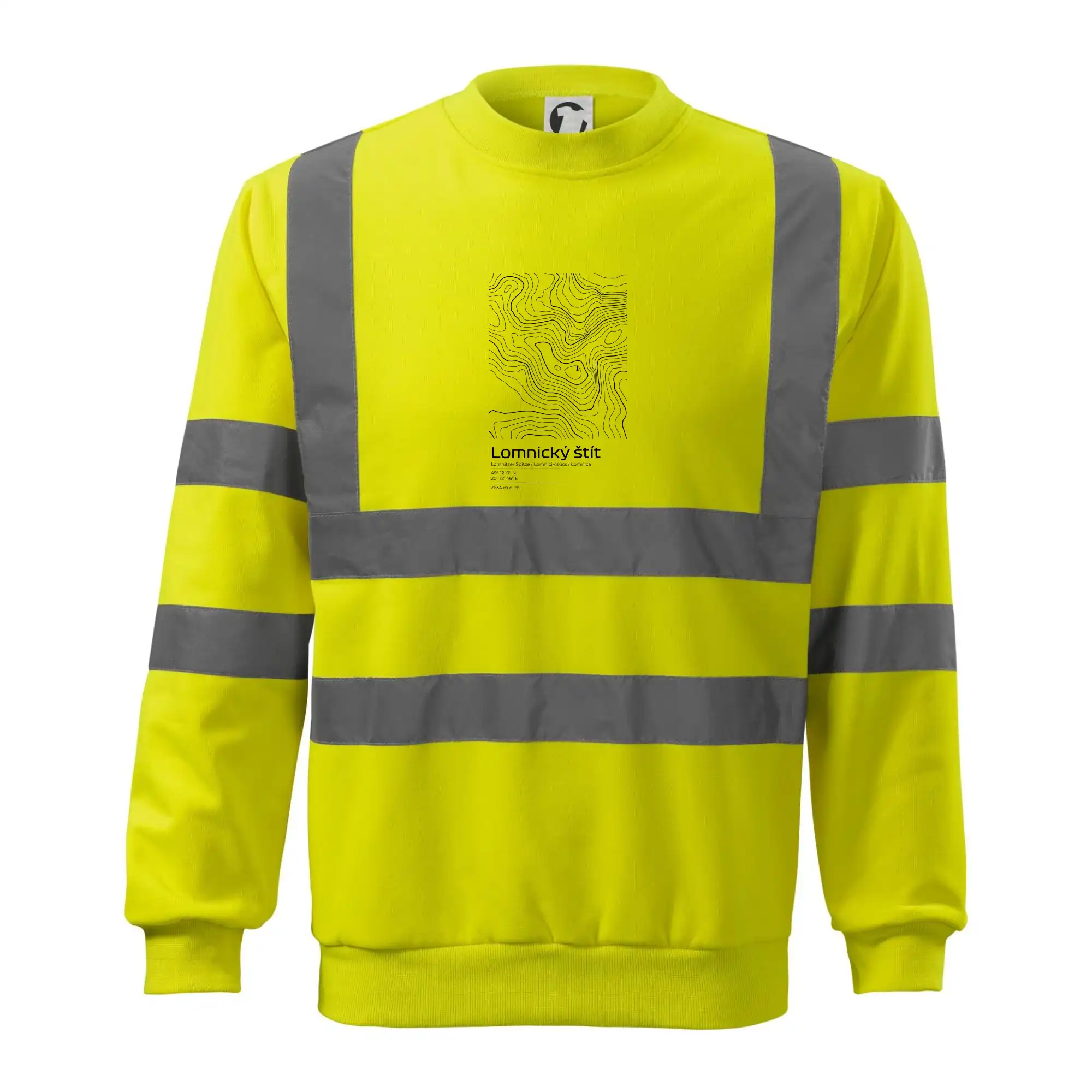 Lomnický štít - vrstevnice v obdélníku