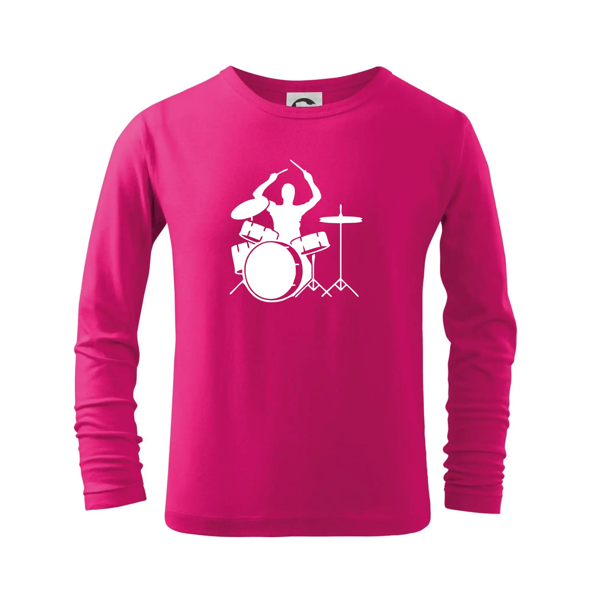 Hudobné tričká - Bicie bubeník - Tričko detské Long Sleeve