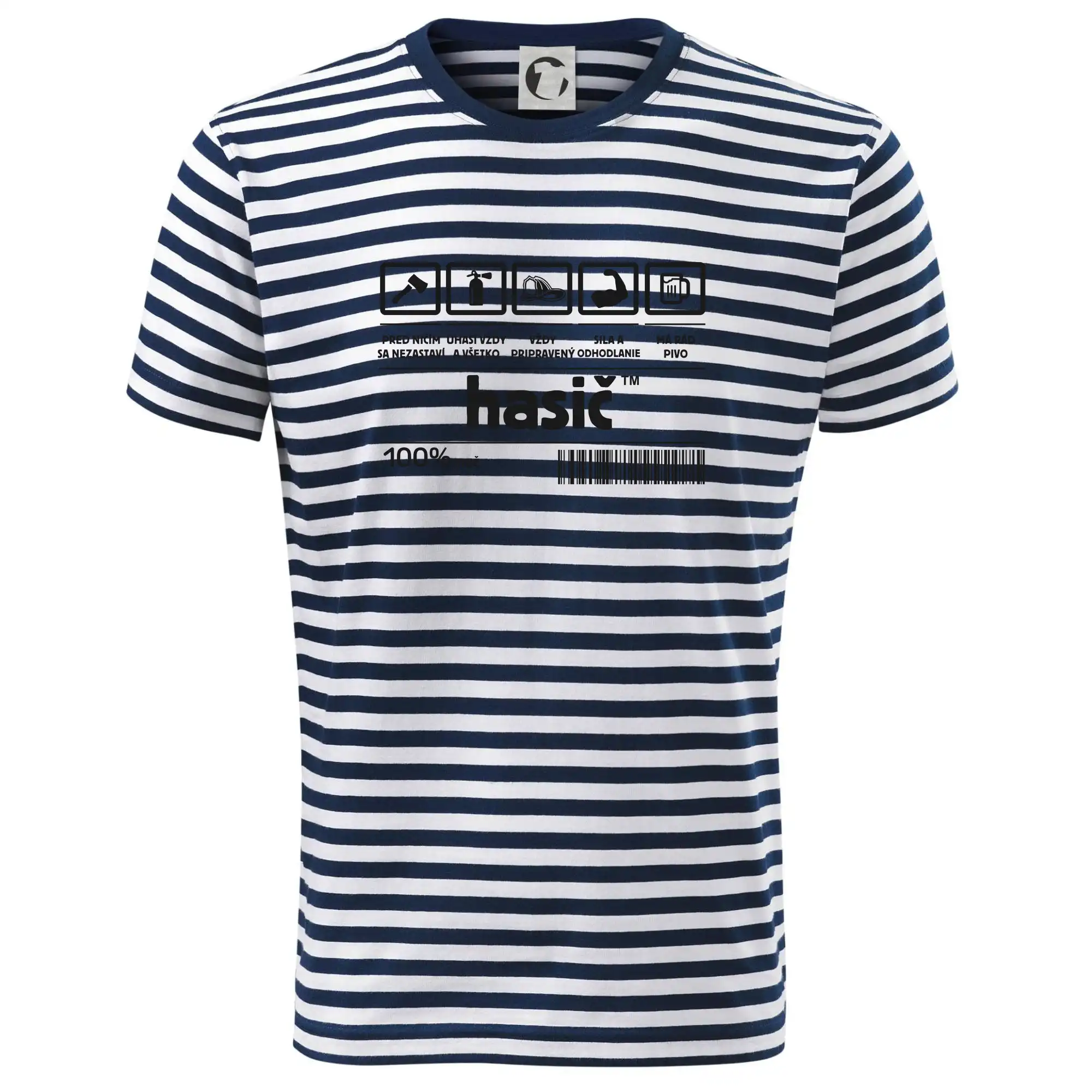 Originálne tričká pre hasičov - Čiarový kód - Hasič / hasička - Tričko na vodu