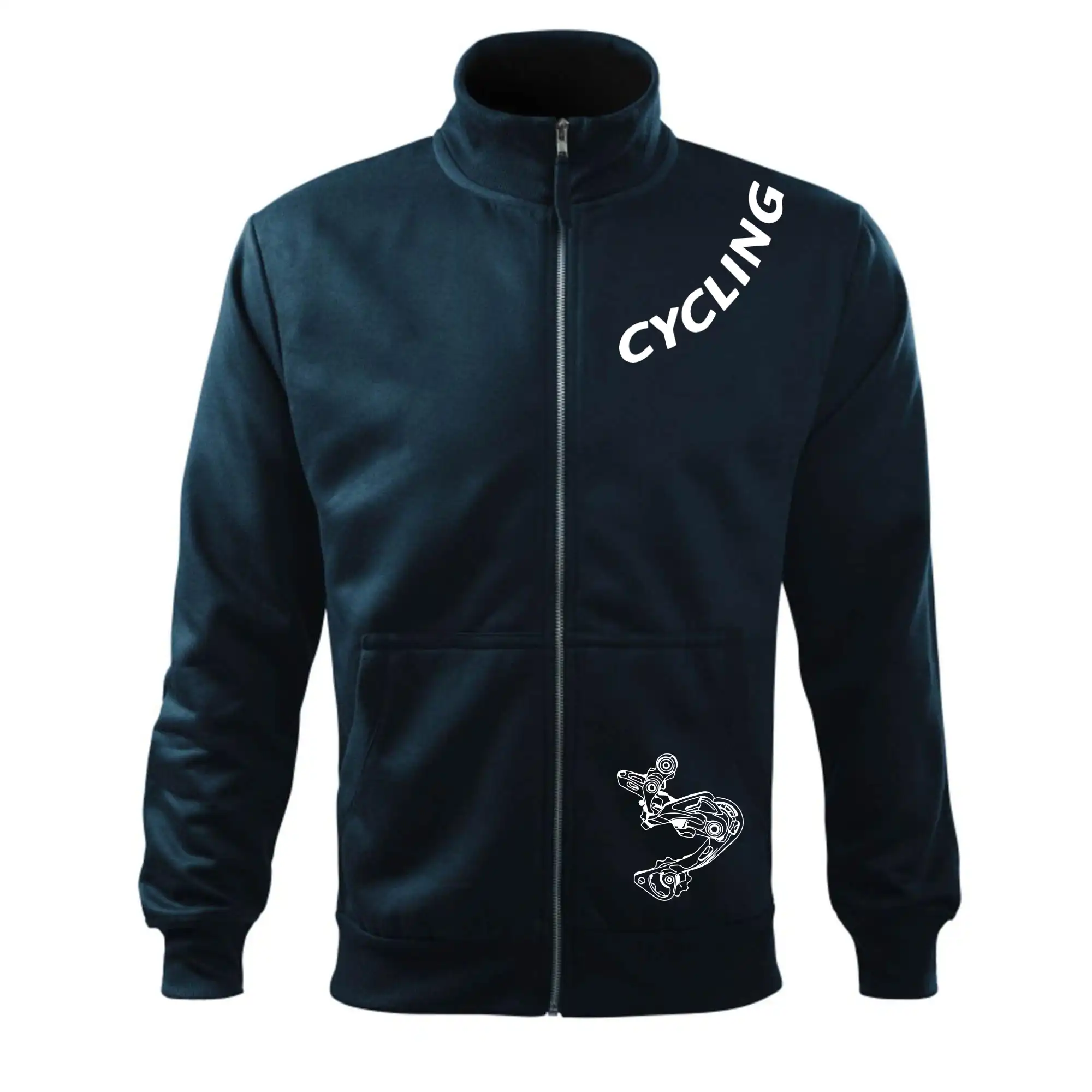 Tričko ako darček pre cyklistu - Cycling nápis šikmo - Mikina bez kapucne Adventure