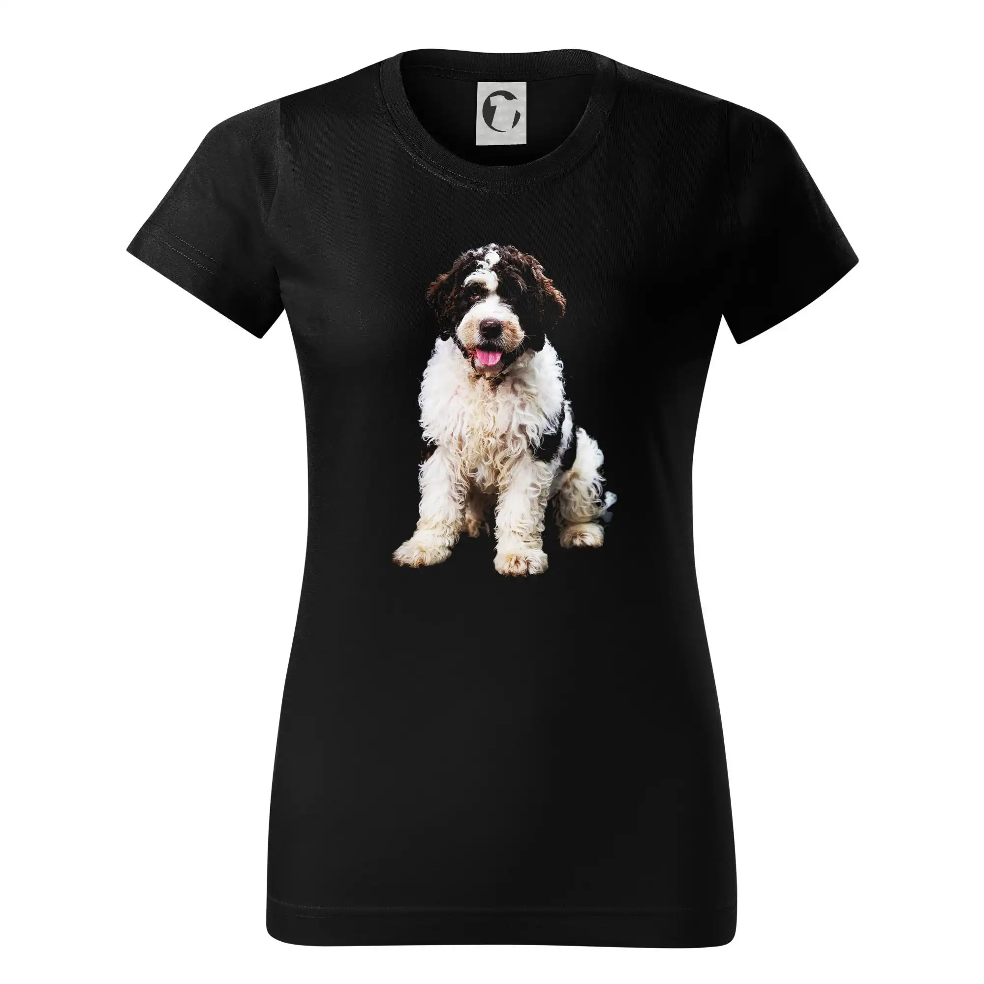 Ostatné psie plemená - Lagotto romagnolo fotografia v tme - Dámske tričko basic - ľahko voľnejšie a dlhšie
