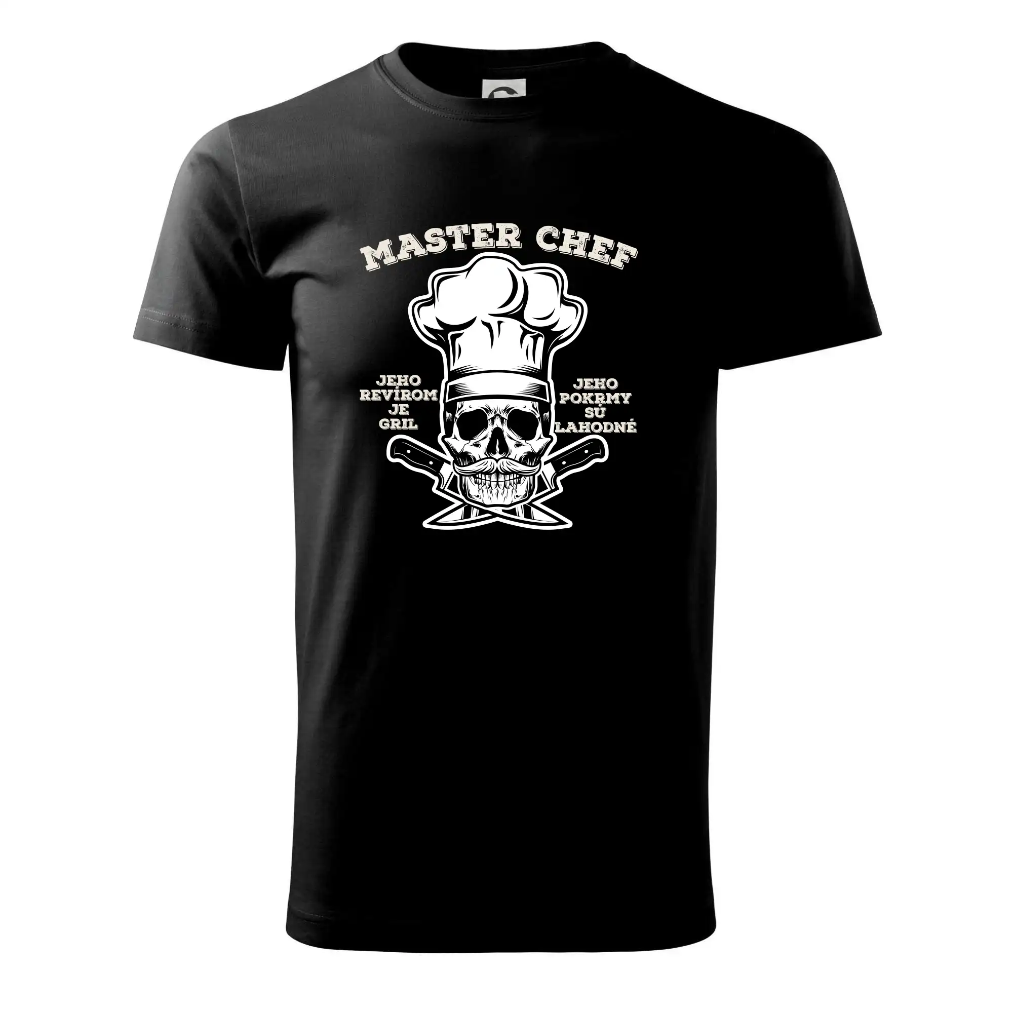 Tričká a zástery na grilovanie - Master chef revír SK - Tričko extra veľké  (5-8XL)