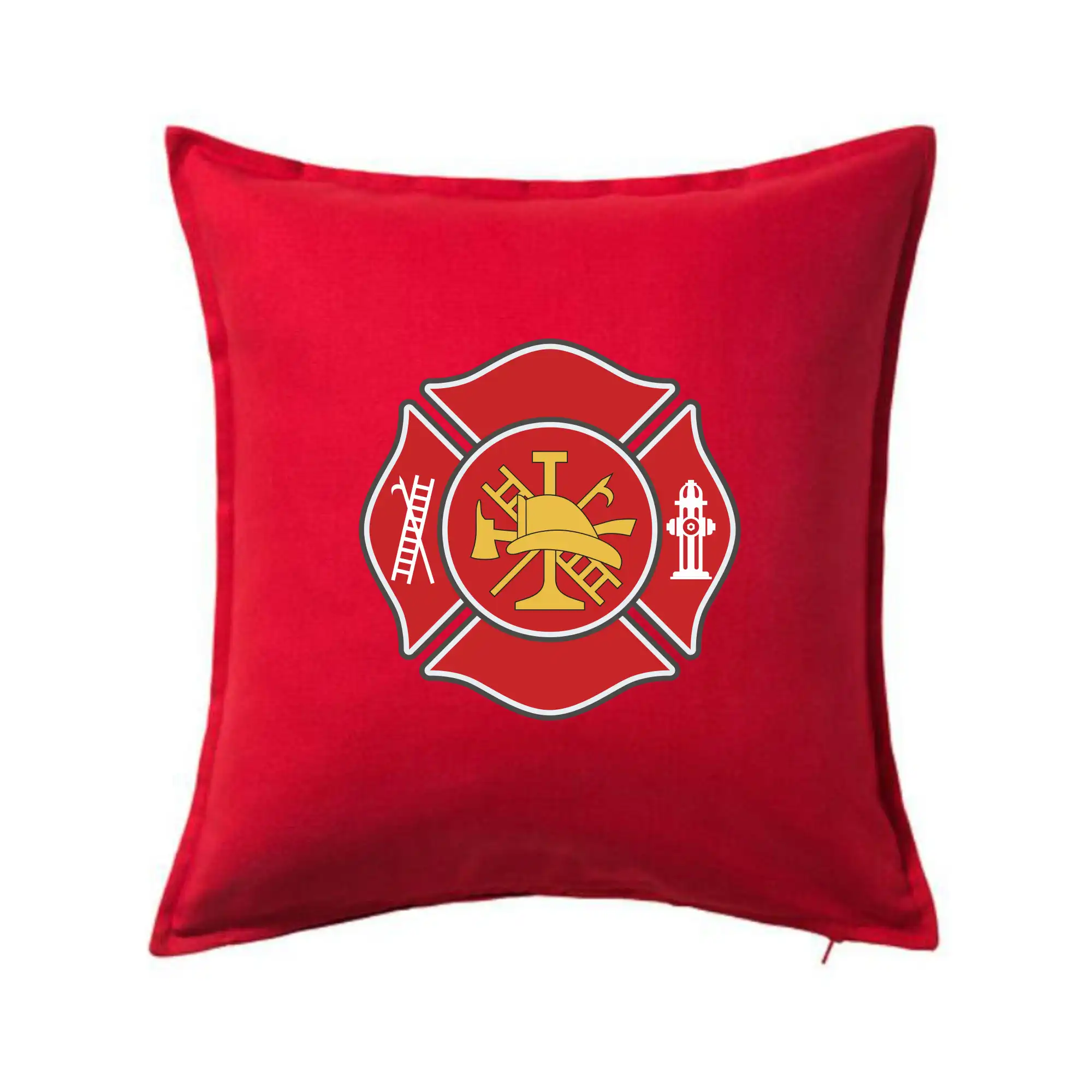 Originálne tričká pre hasičov - Fire department logo červené - Vankúš 50x50