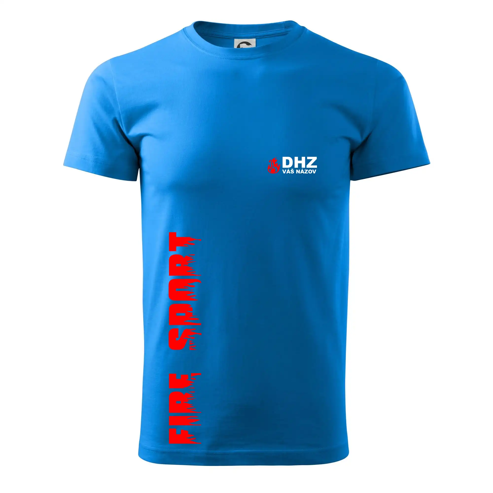 Originálne tričká pre hasičov - DHZ (oheň, firesport, názov sboru - vlastný nápis) - Klasické pánske tričko vyššej gramáže