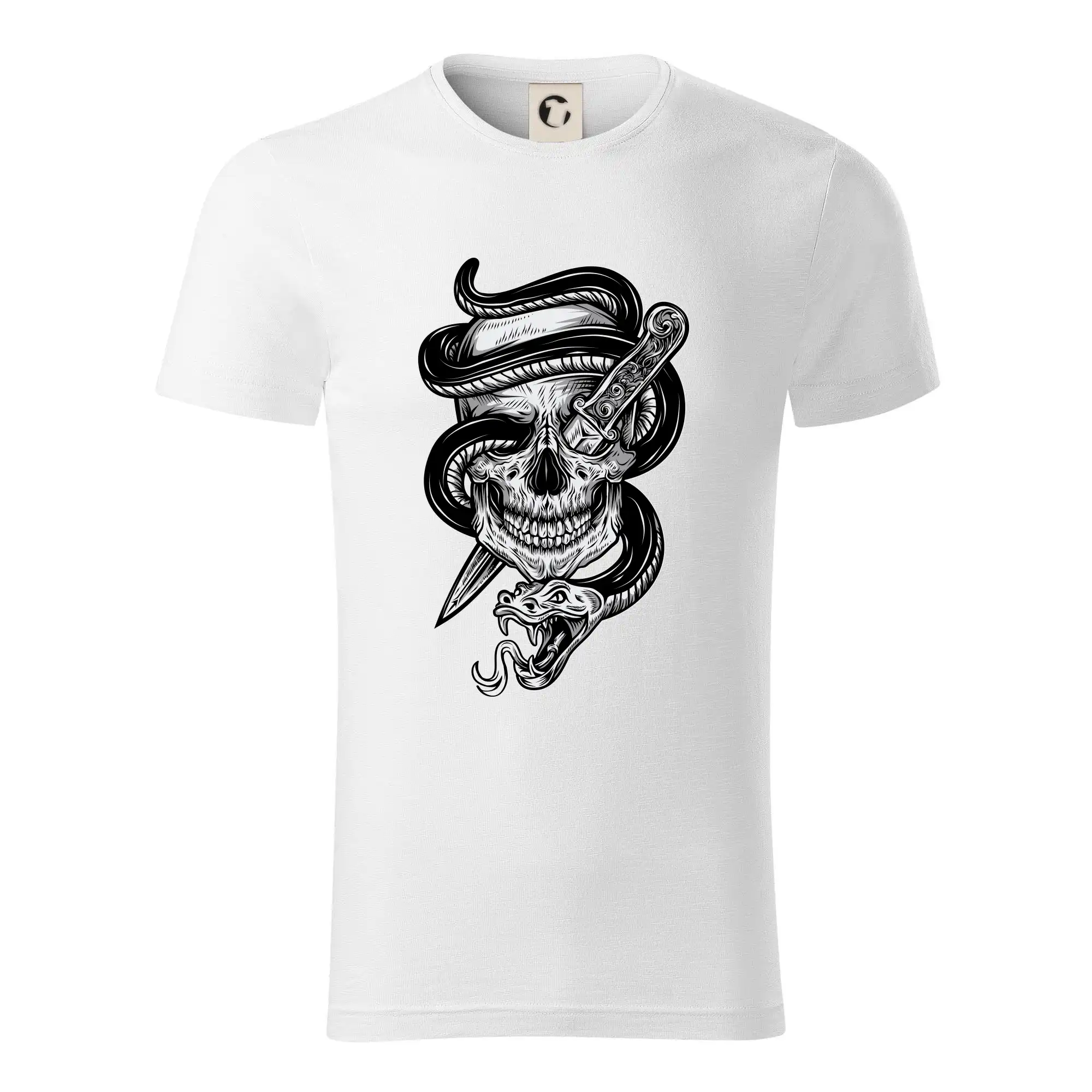 Grafické tričká - Lebka hadia - Tričko z organickej bavlny