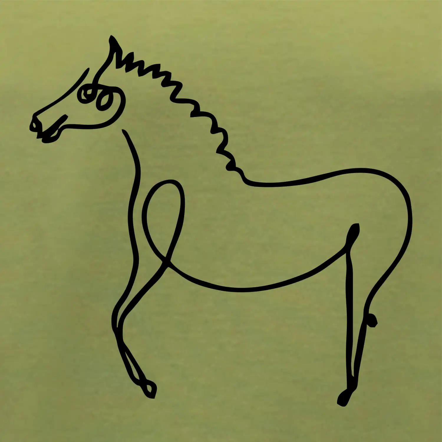 Kůň kreslený