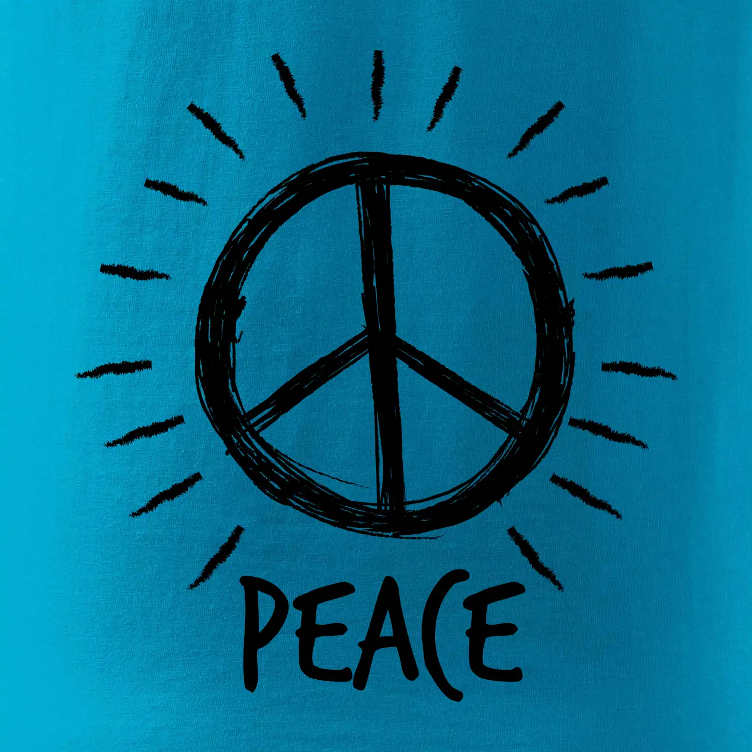 Peace symbol černobílý