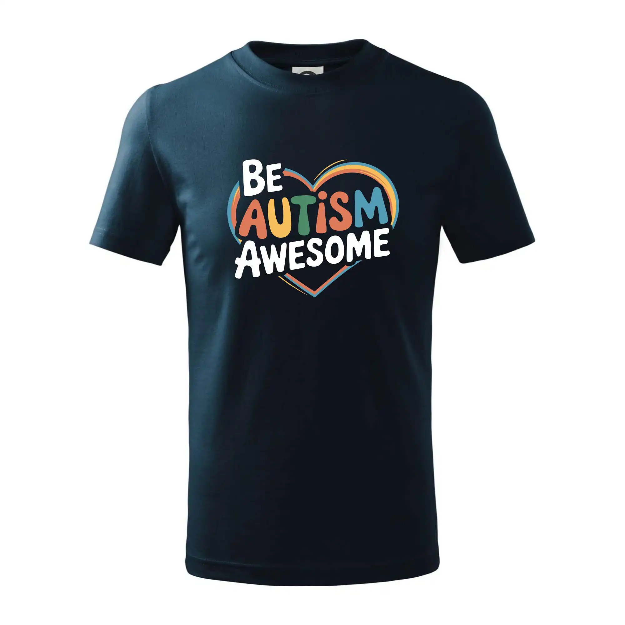 Tričká a mikiny pre autistov - Be autism awesome srdce - Tričko detské bavlnené