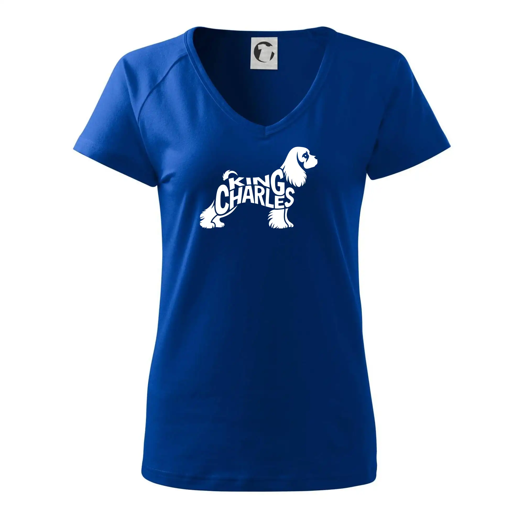 Kavalír king Charles španěl nápis v těle