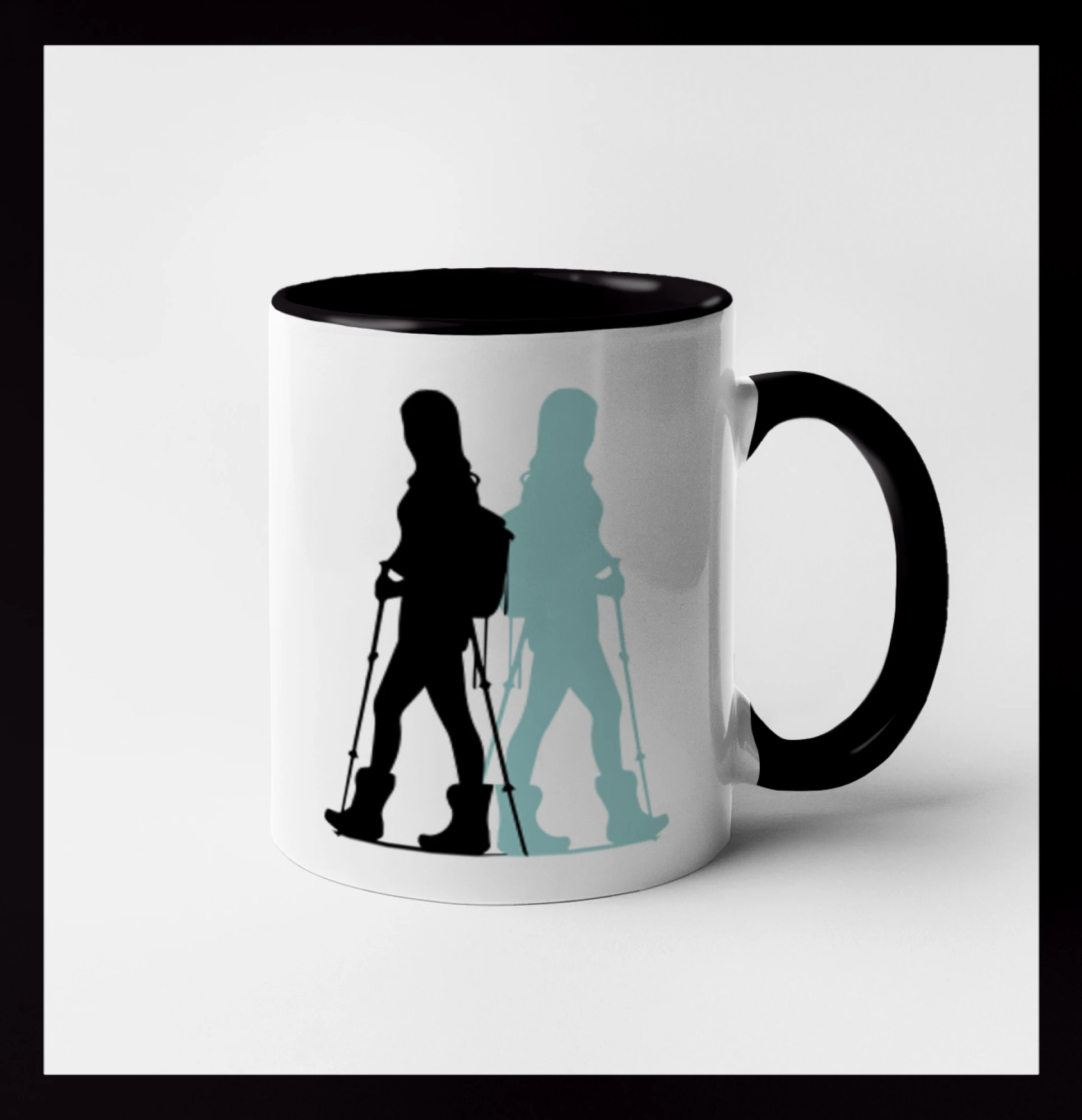 Nordic walking figury - žena