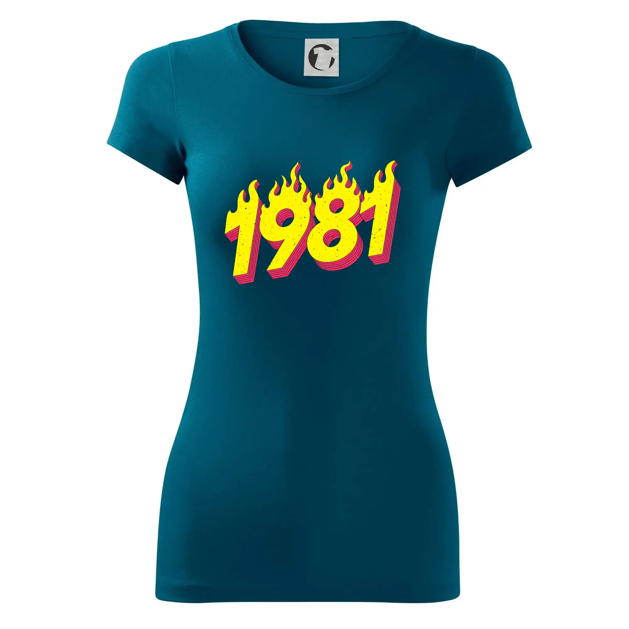Trička s ročníkom 1981 - Narodeniny v ohni 1981 - Dámske tričko Glance - Priliehavejší strih