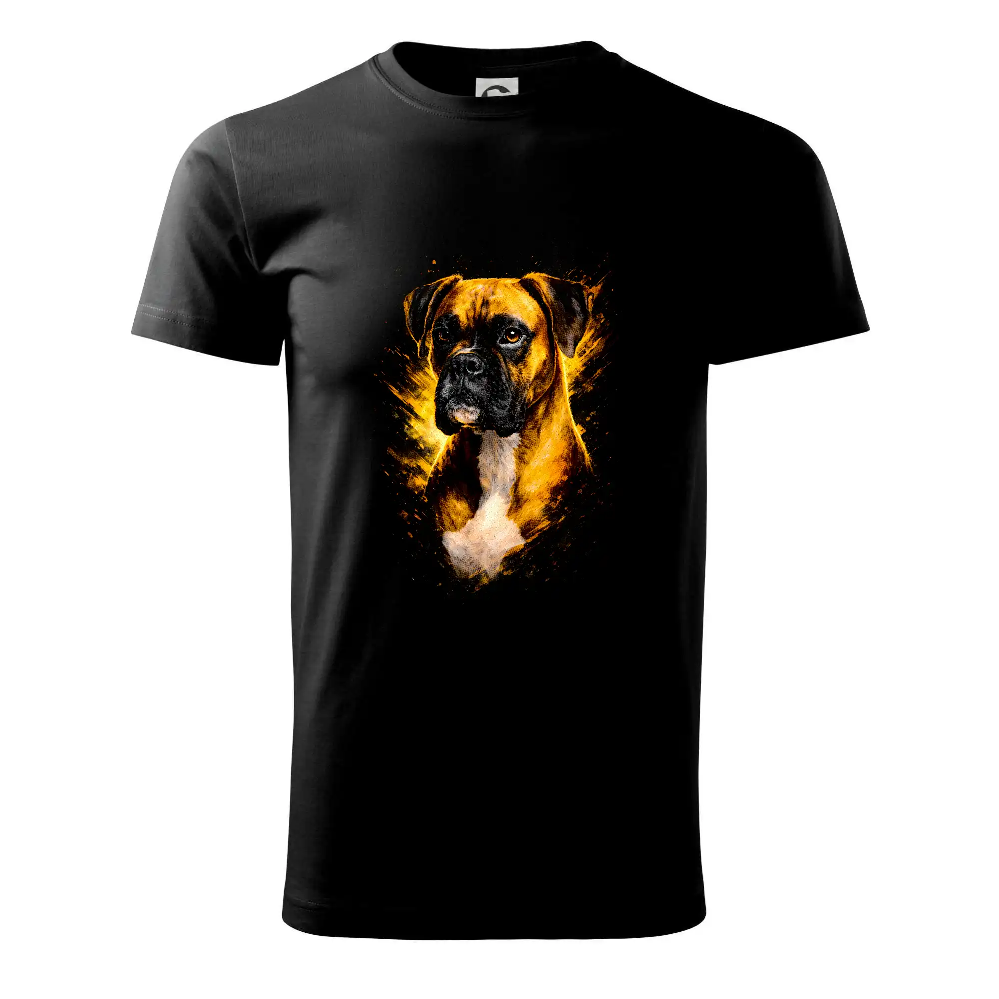 Ostatné psie plemená - Obrázok poltón nemecký boxer sediaci - Tričko extra veľké  (5-8XL)