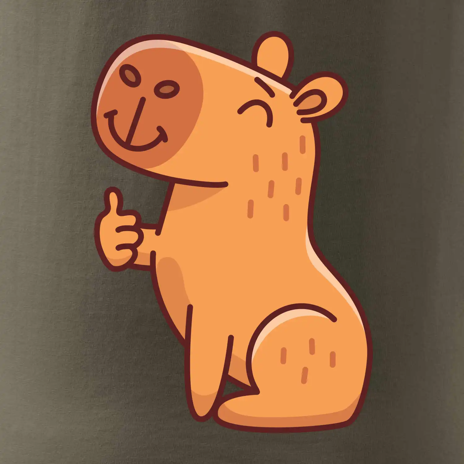 Kapybara s palcem nahoru