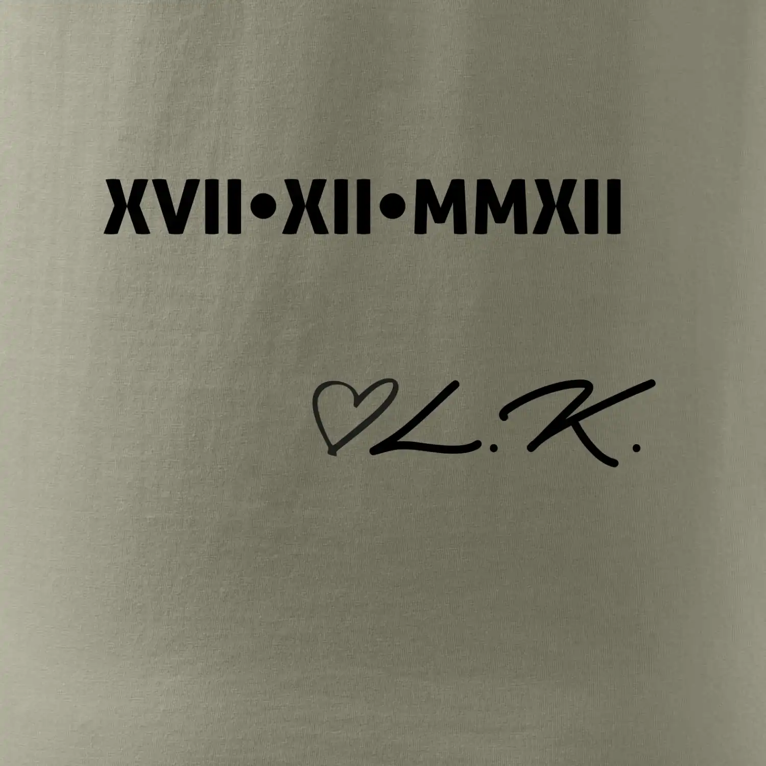 Datum výročí a iniciály