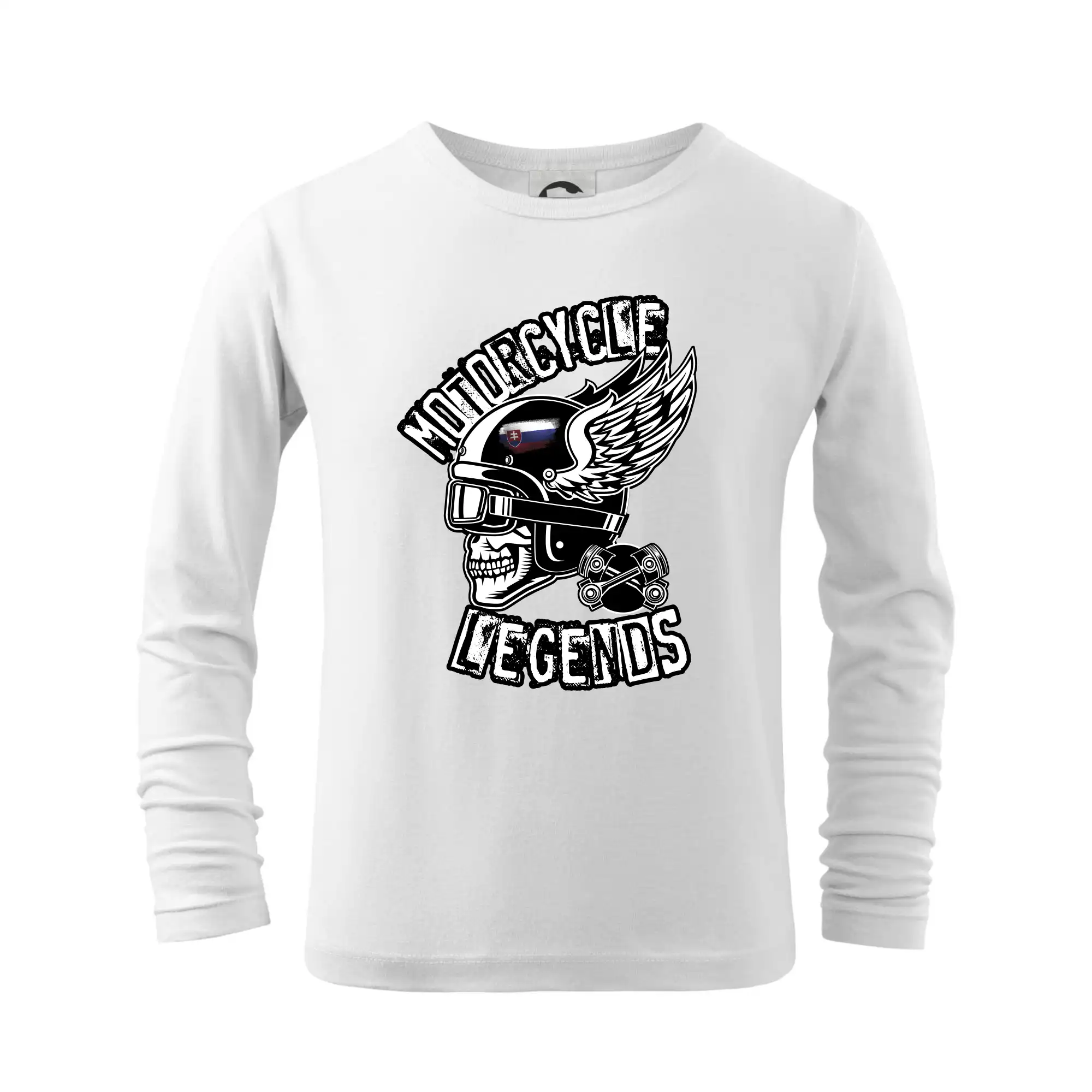 Tričká a mikiny s potlačou motoriek – pre pravých motorkárov - Slovakia Motorcycle legends - Tričko detské Long Sleeve