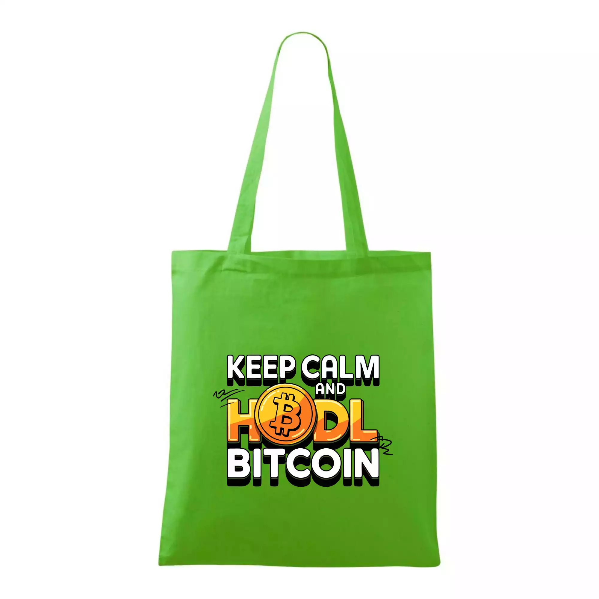 3D nápis Keep Calm and HODL Bitcoin