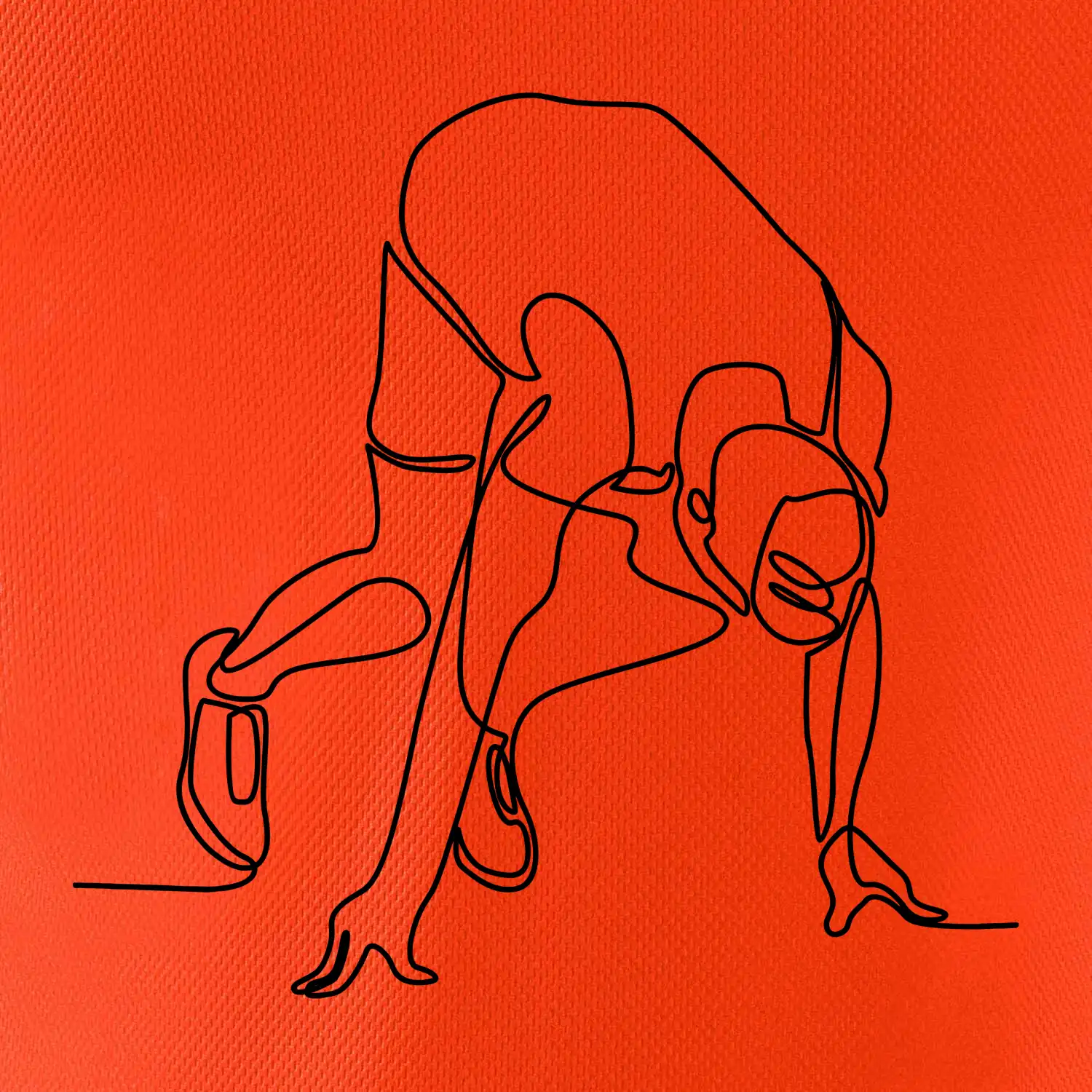 Běžec na startu jedním tahem