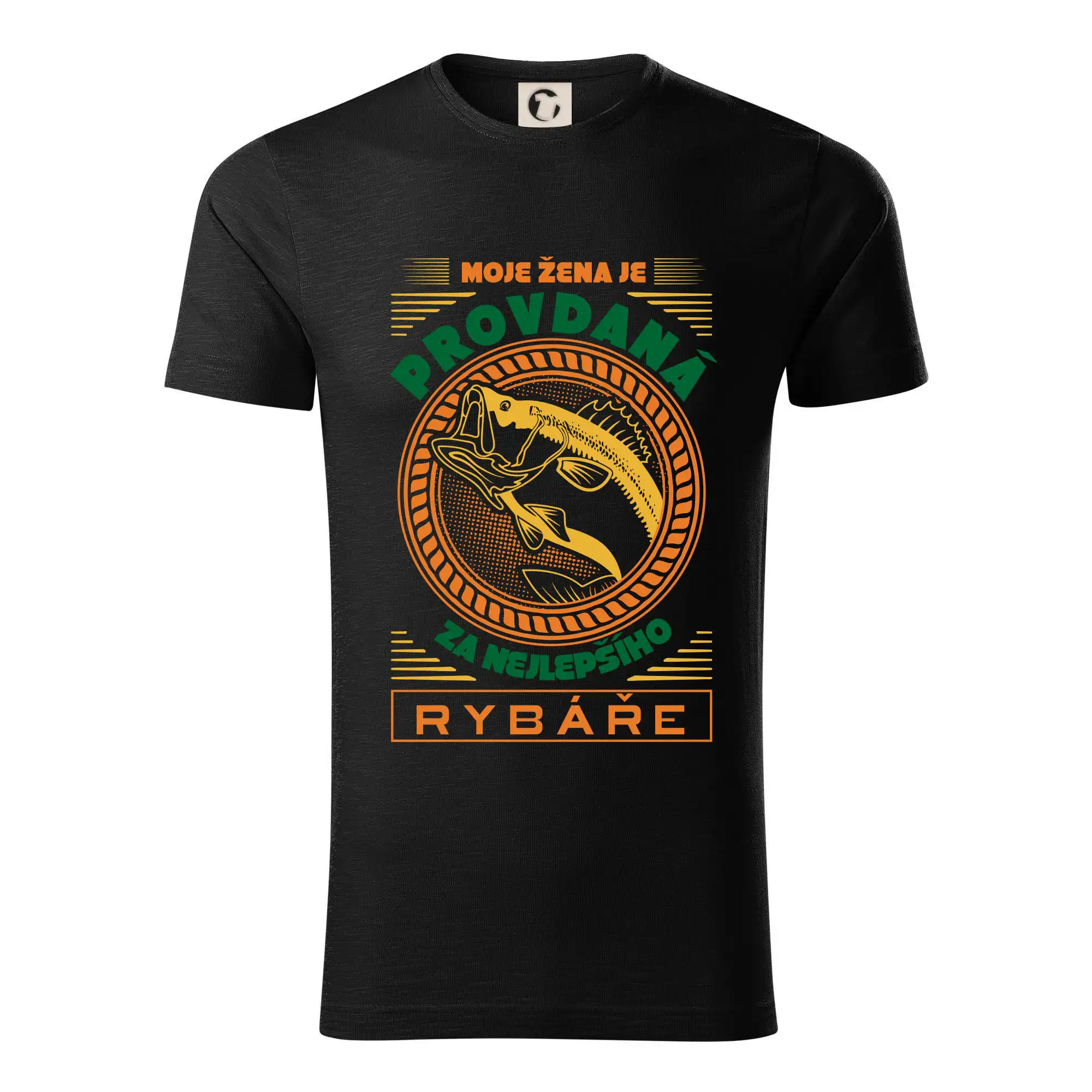 Tričká pre rybárov s potlačou - MOJA ŽENA JE vydatá za najlepšieho rybárov - Tričko z organickej bavlny
