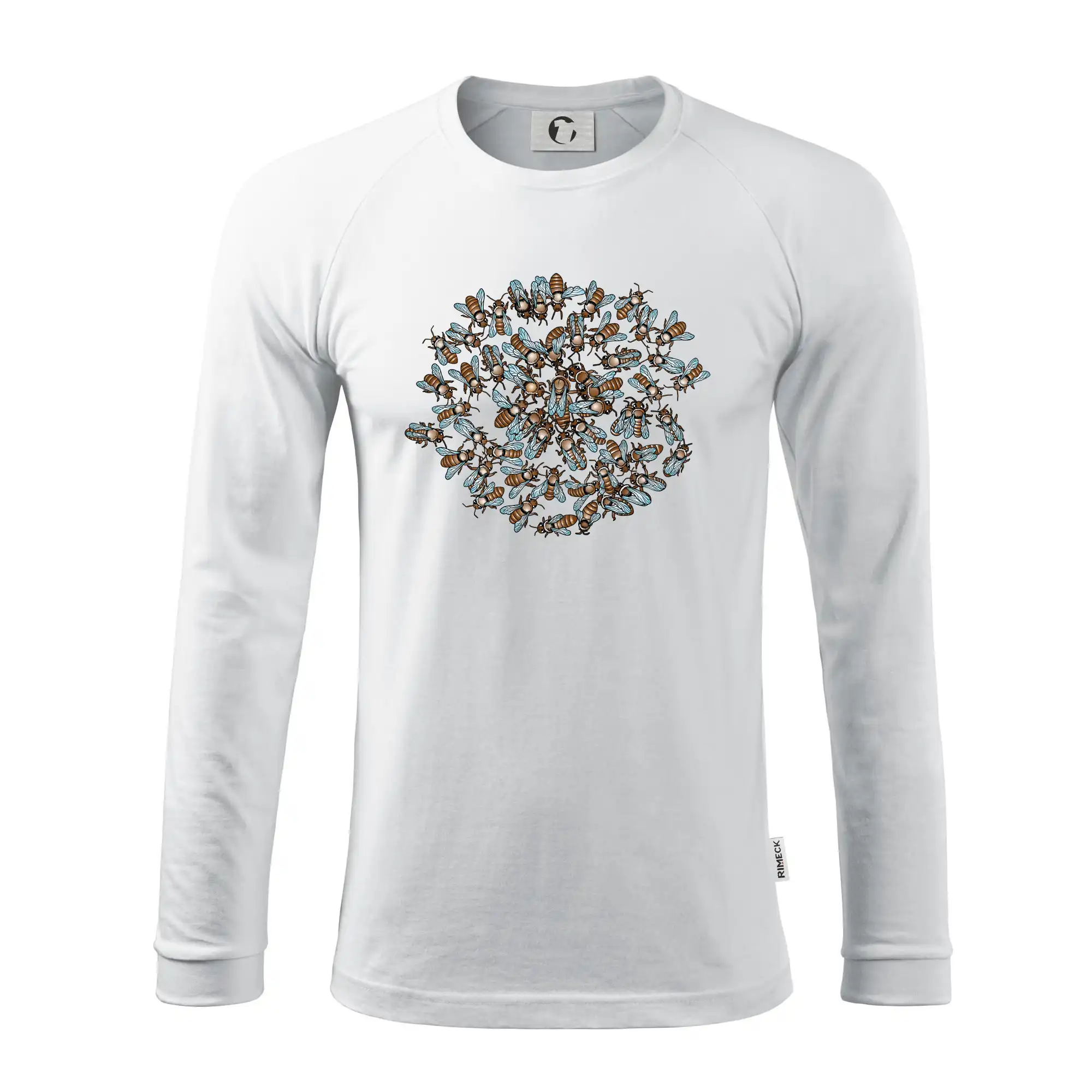 Včelia rodinka kruh (Pecka Design) - Pánske tričko s dlhým rukávom LS130