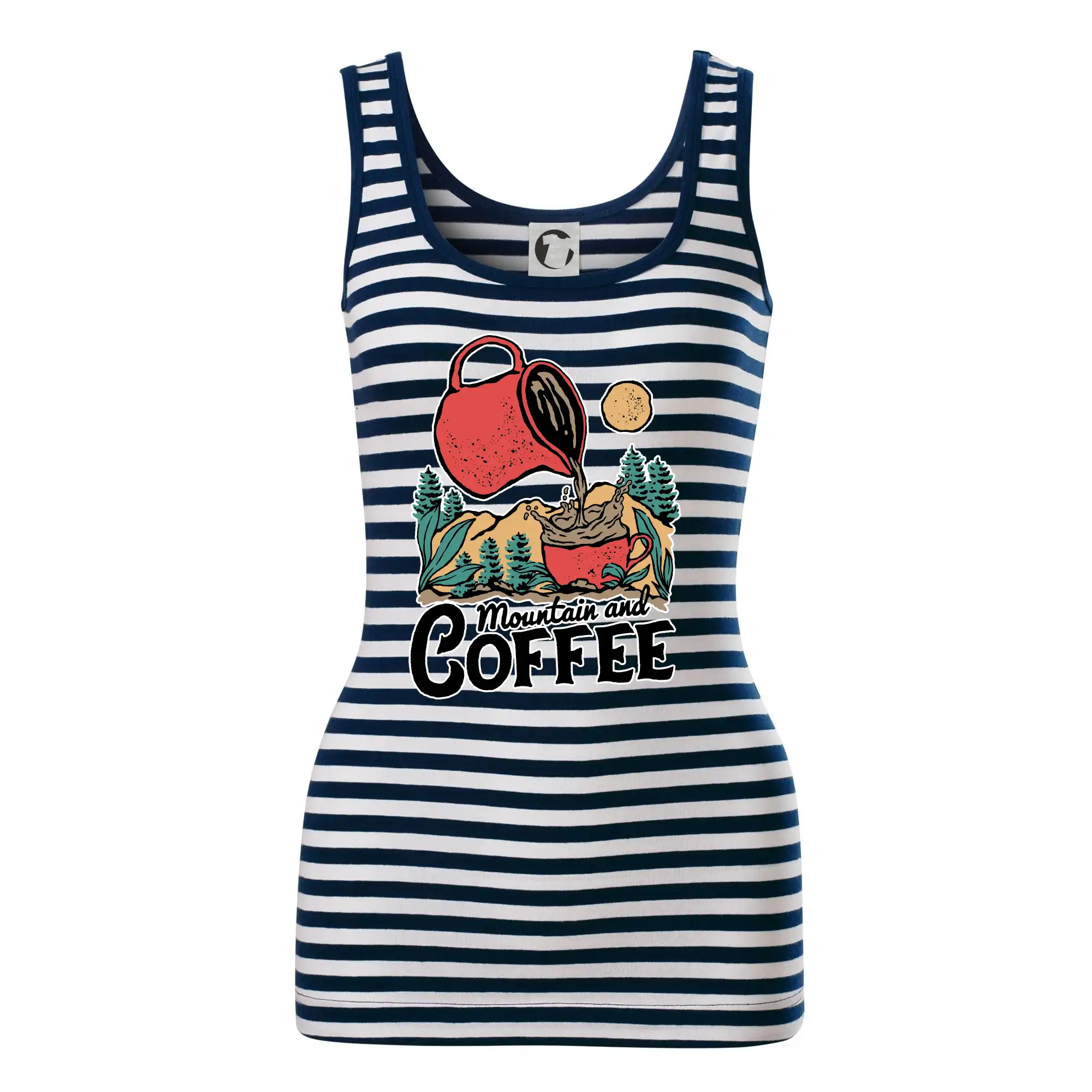 Trička pre cestovateľov - Mountain and Coffee - Sailor tielko na vodu