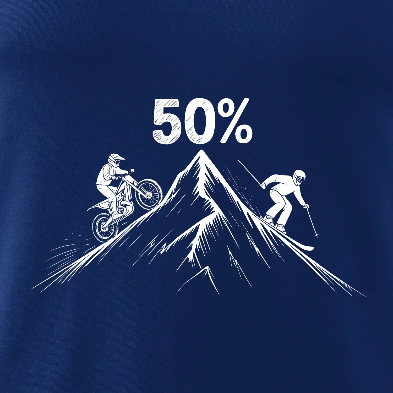 Narozeniny motorkář enduro a lyžař 50