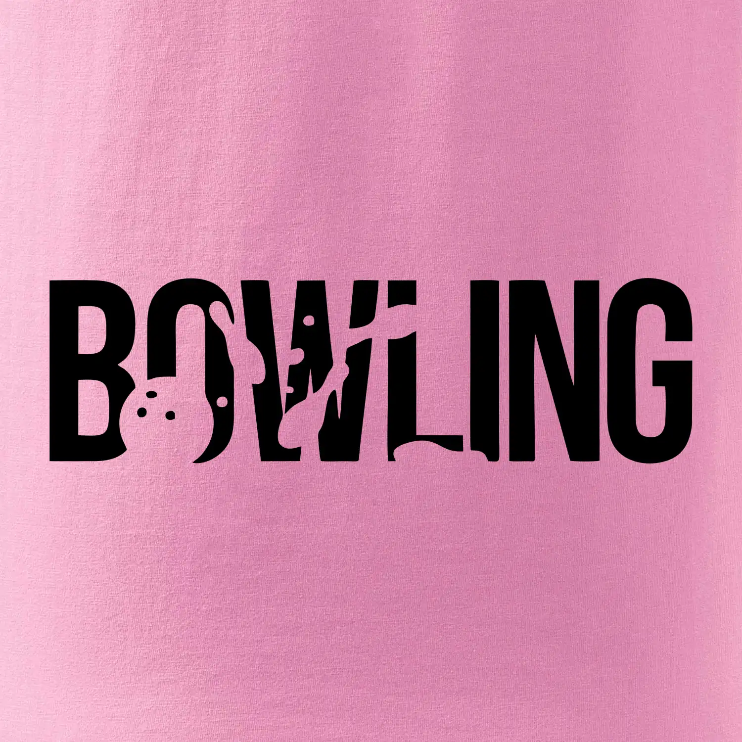Bowling nápis kuželky