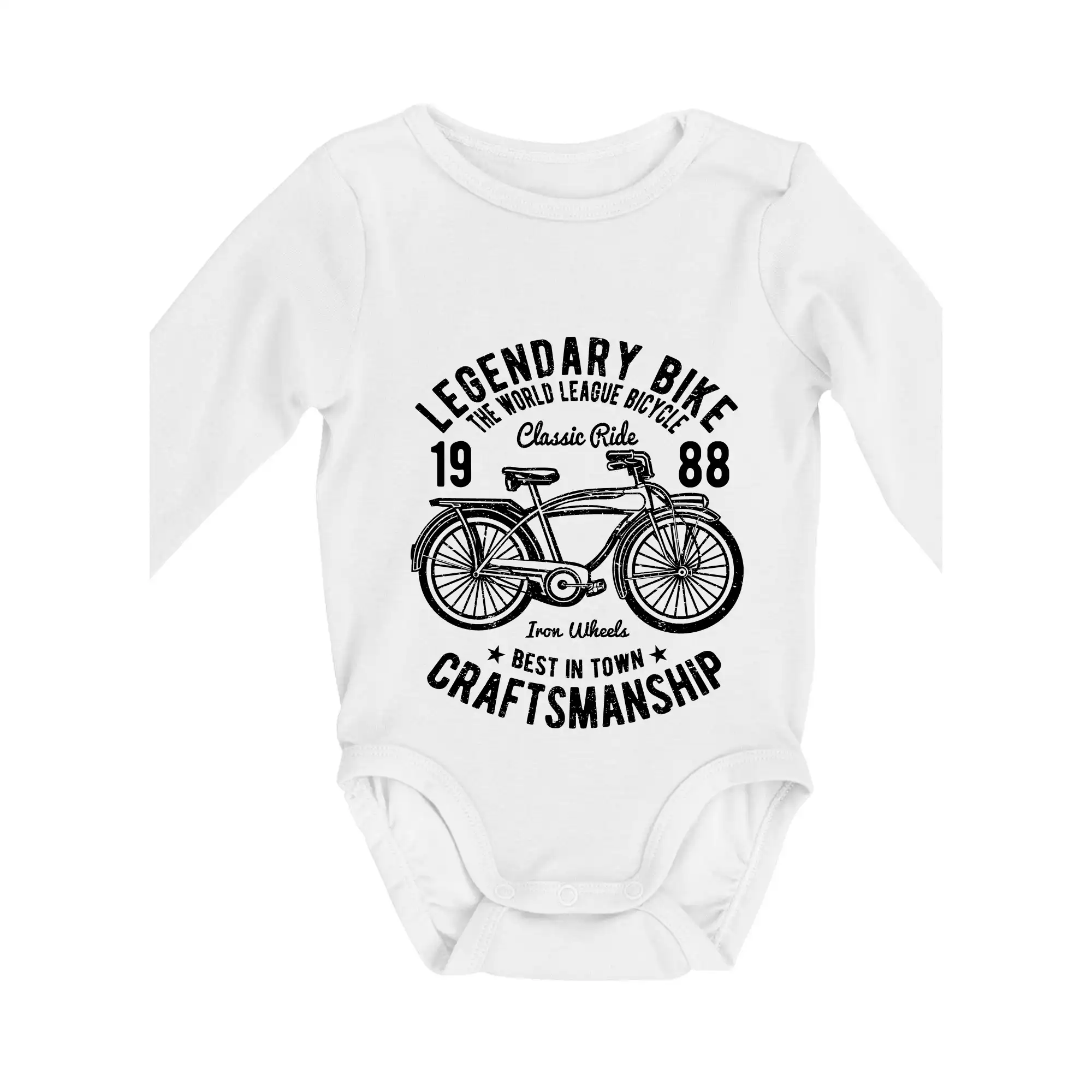 Tričko ako darček pre cyklistu - Classic Bicycle (váš ročník) - Body dojčenské s dlhým rukávom