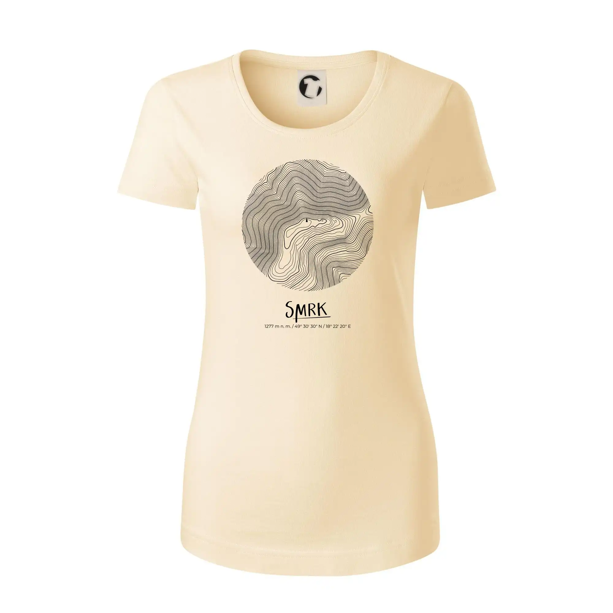 Smrk - vrstevnice v kruhu