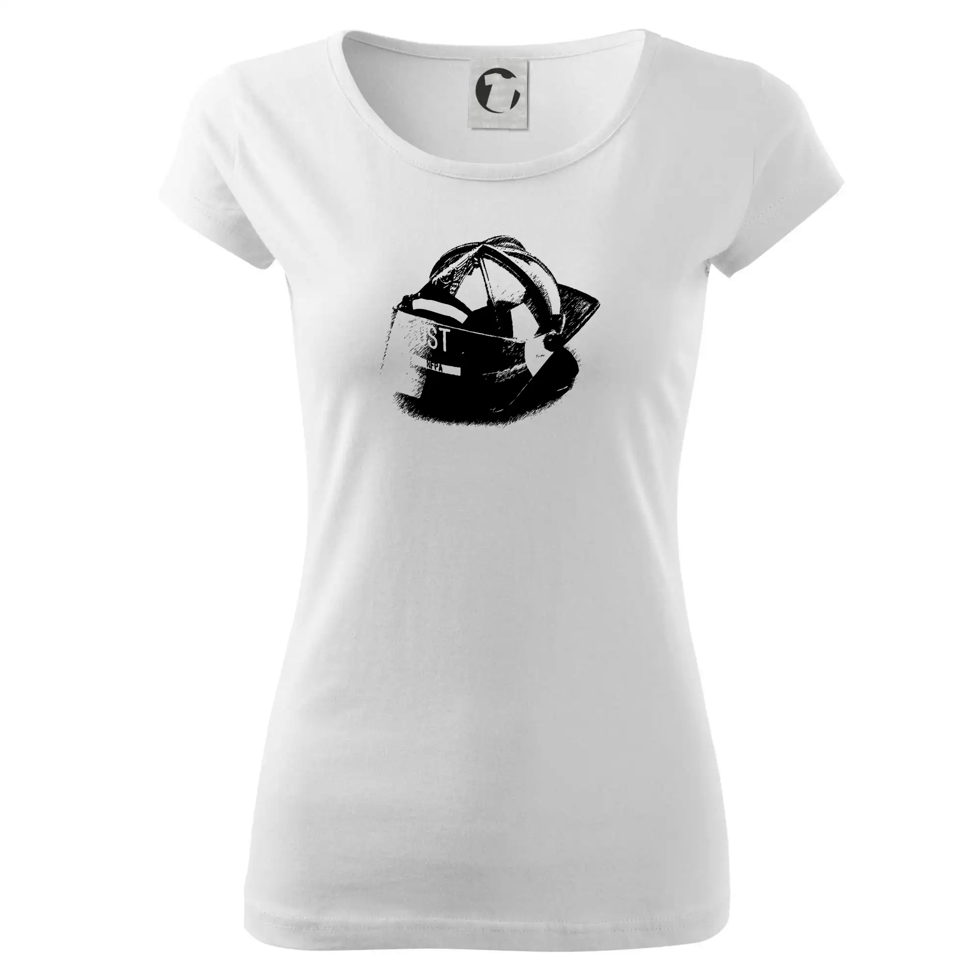 Originálne tričká pre hasičov - Hasičská helma Americká - Dámske tričko Pure