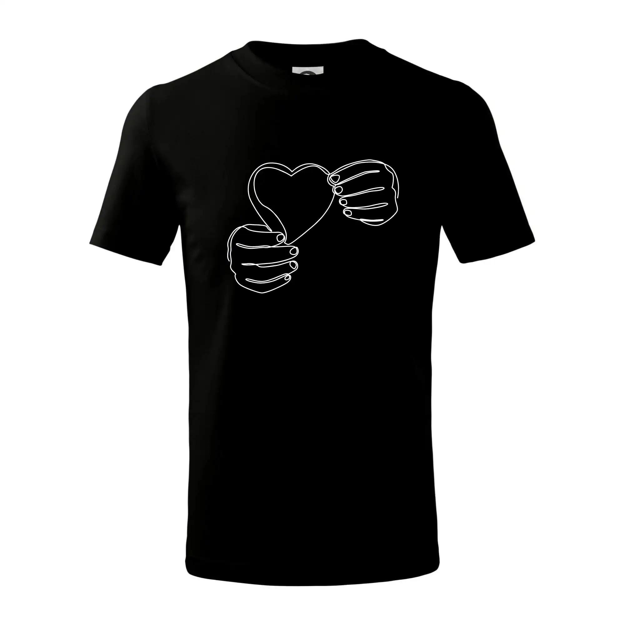 Ruka držící srdce  jedním tahem