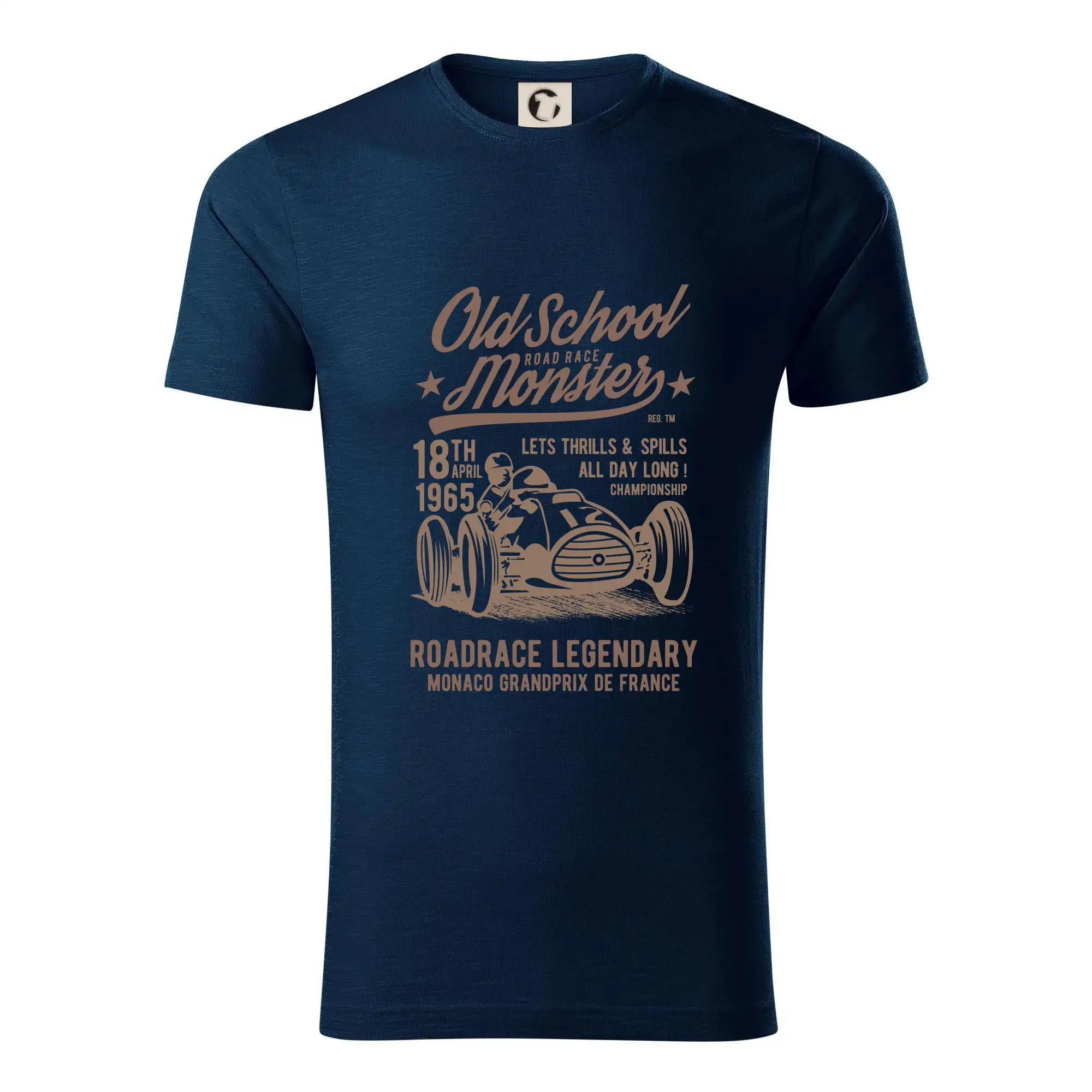 Auto tričká - Old School Road Race Monster - Tričko z organickej bavlny