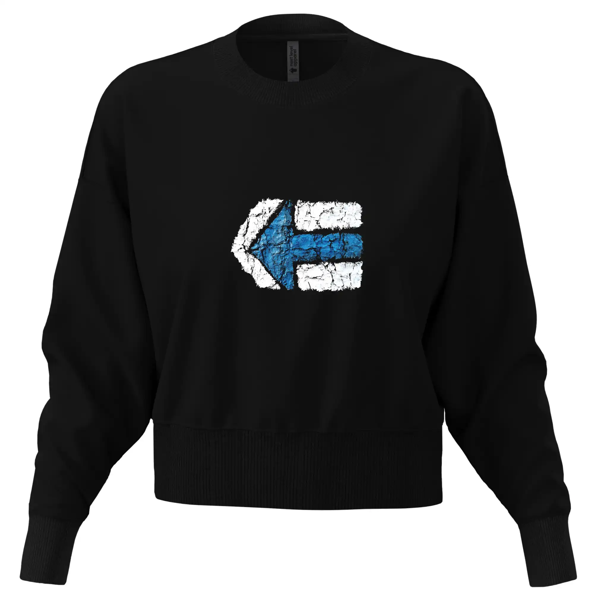 Trička na kempovanie - Párová turistická značka modrá - Mikina oversize crop OVERSIZE