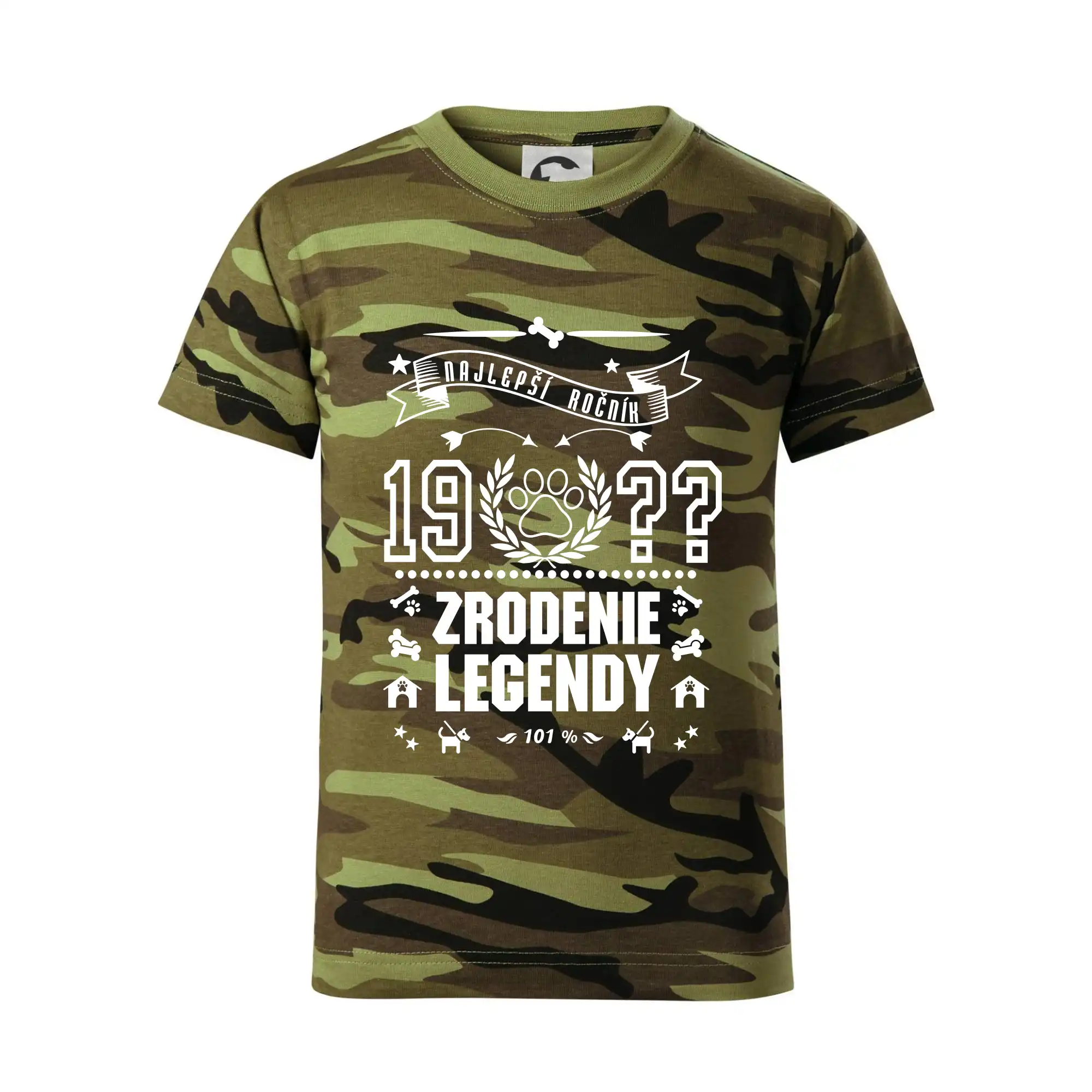 Trička Zrodenie legendy - Zrodenie legendy - pre psíčkarov - Detské maskáčové tričko