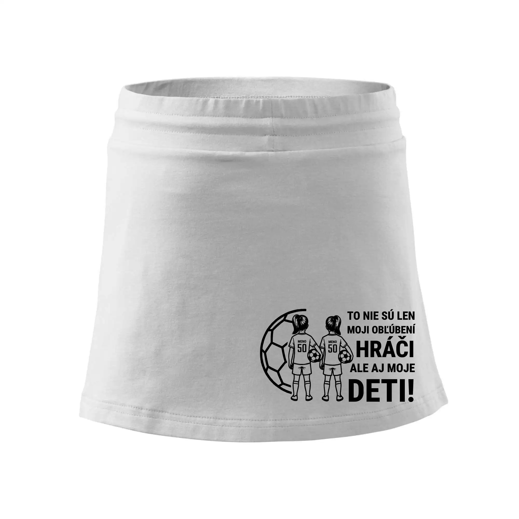 Tričká a mikiny pre mamičky - Futbalová mama - Dve dcéry (vaše meno a číslo) - Športová sukne - two in one