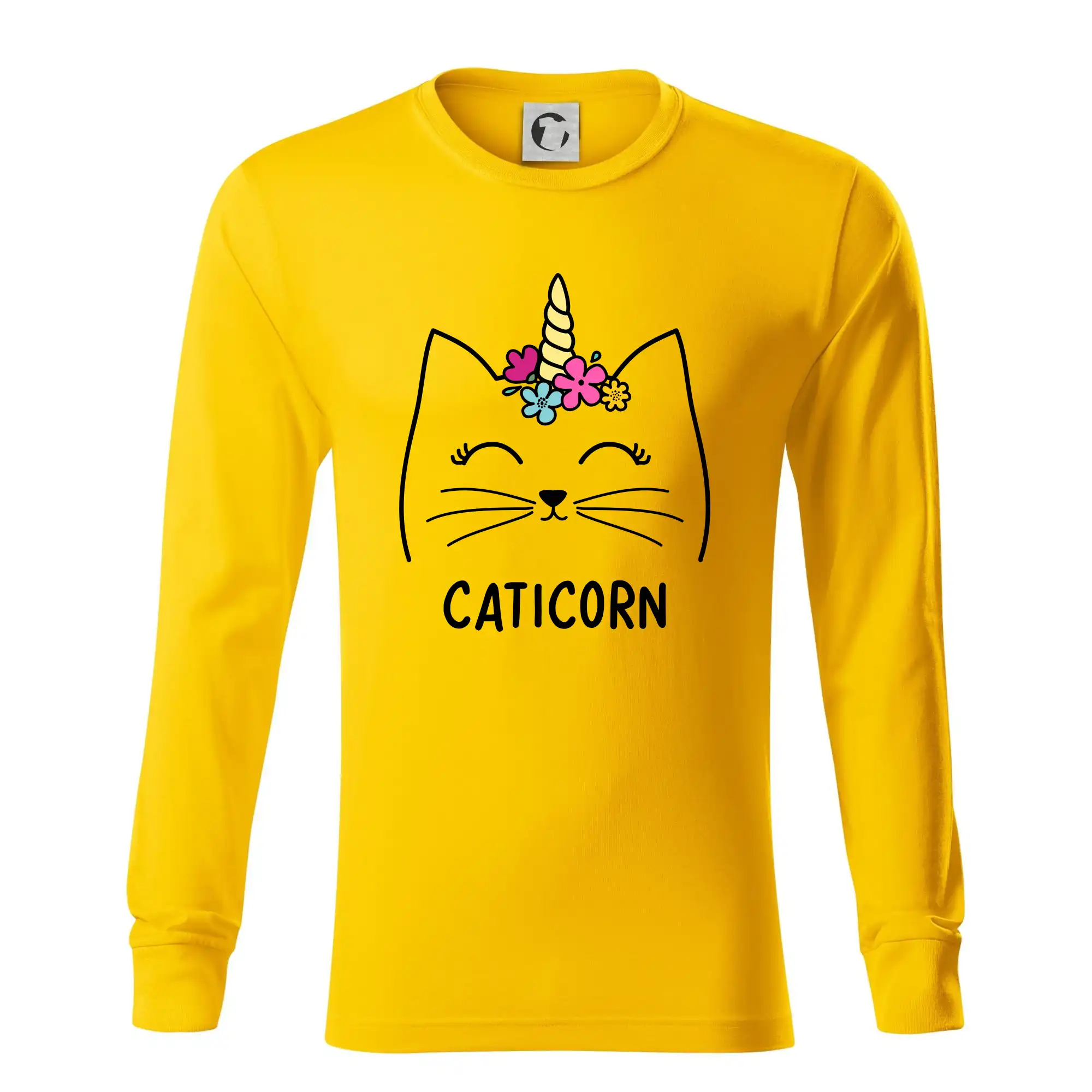 Tričká s jednorožcom - Caticorn - Tričko s dlhým rukávom LS R05