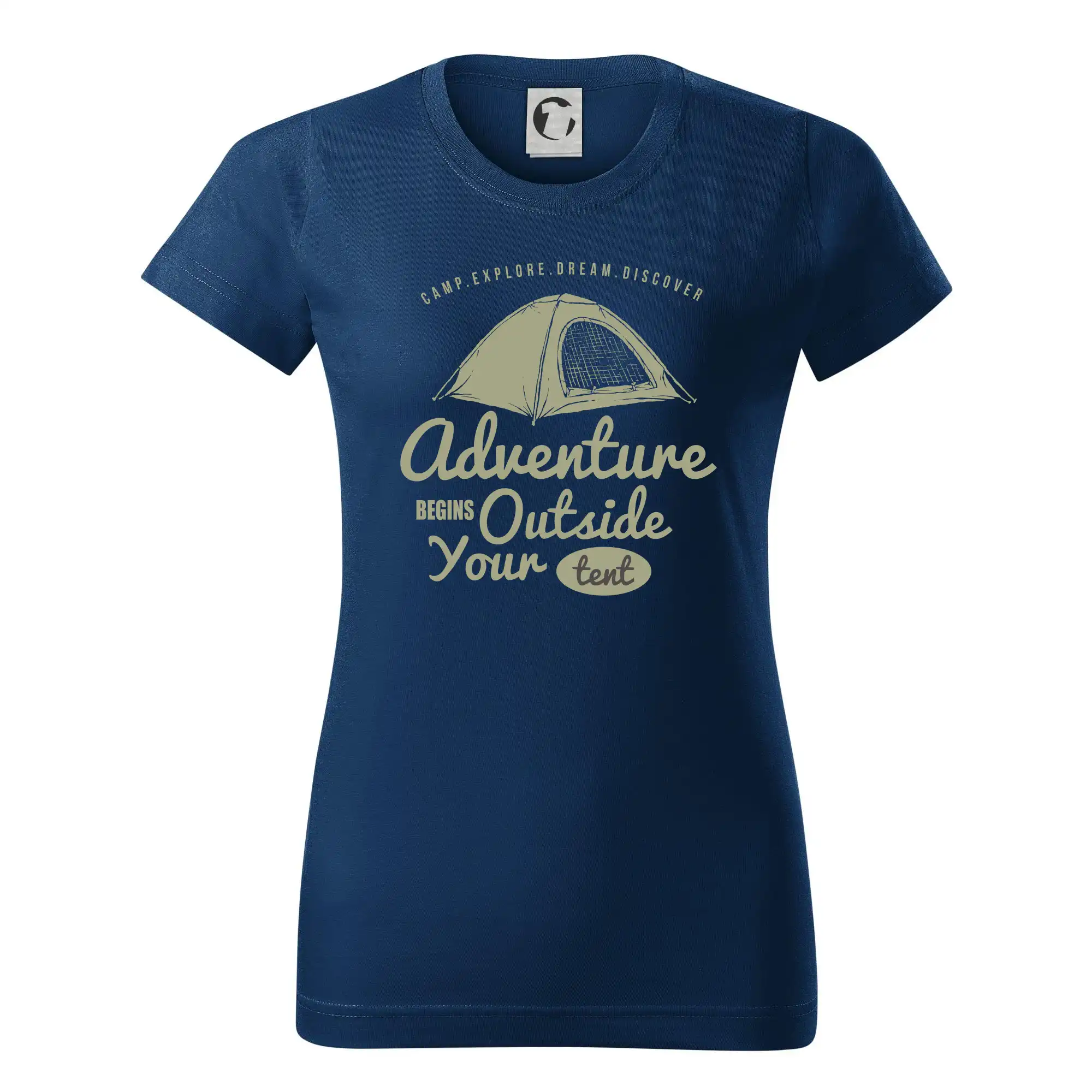 Trička na kempovanie - Adventure outside - Dámske tričko basic - ľahko voľnejšie a dlhšie