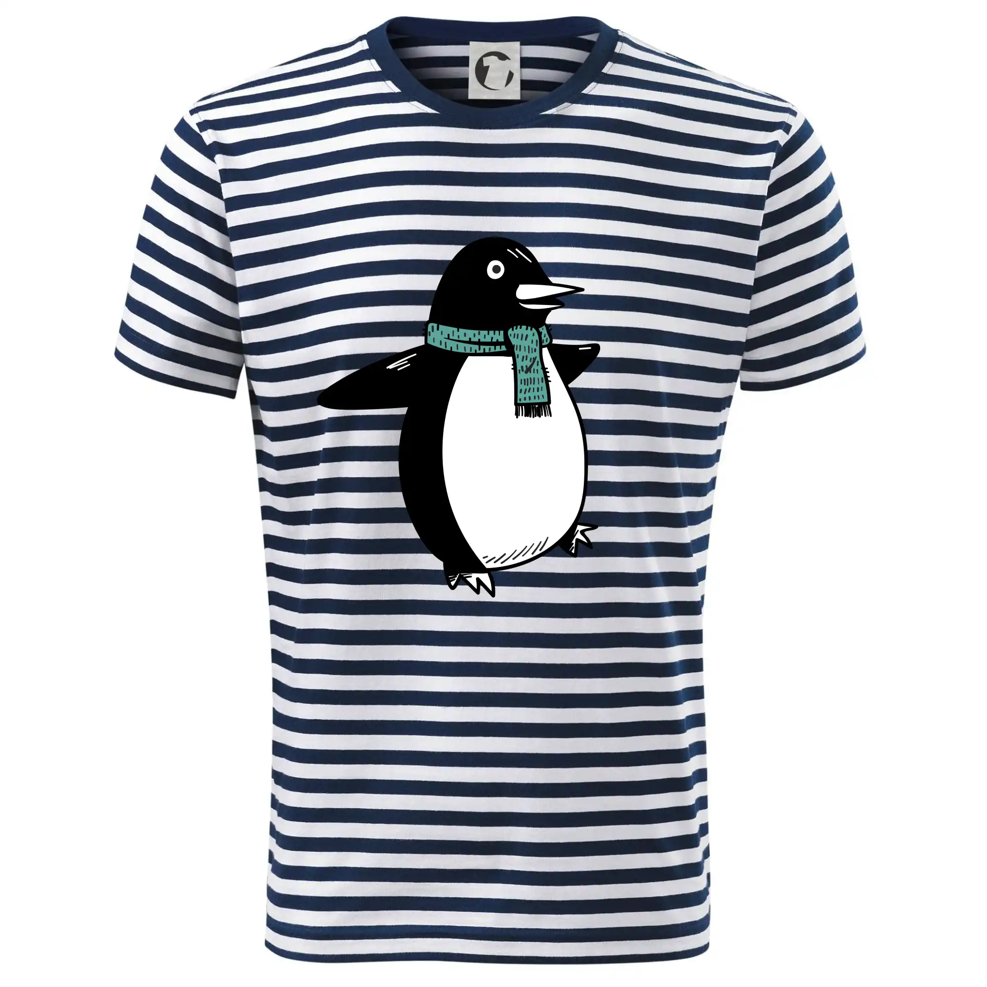 Tučňák se zelenou šálou