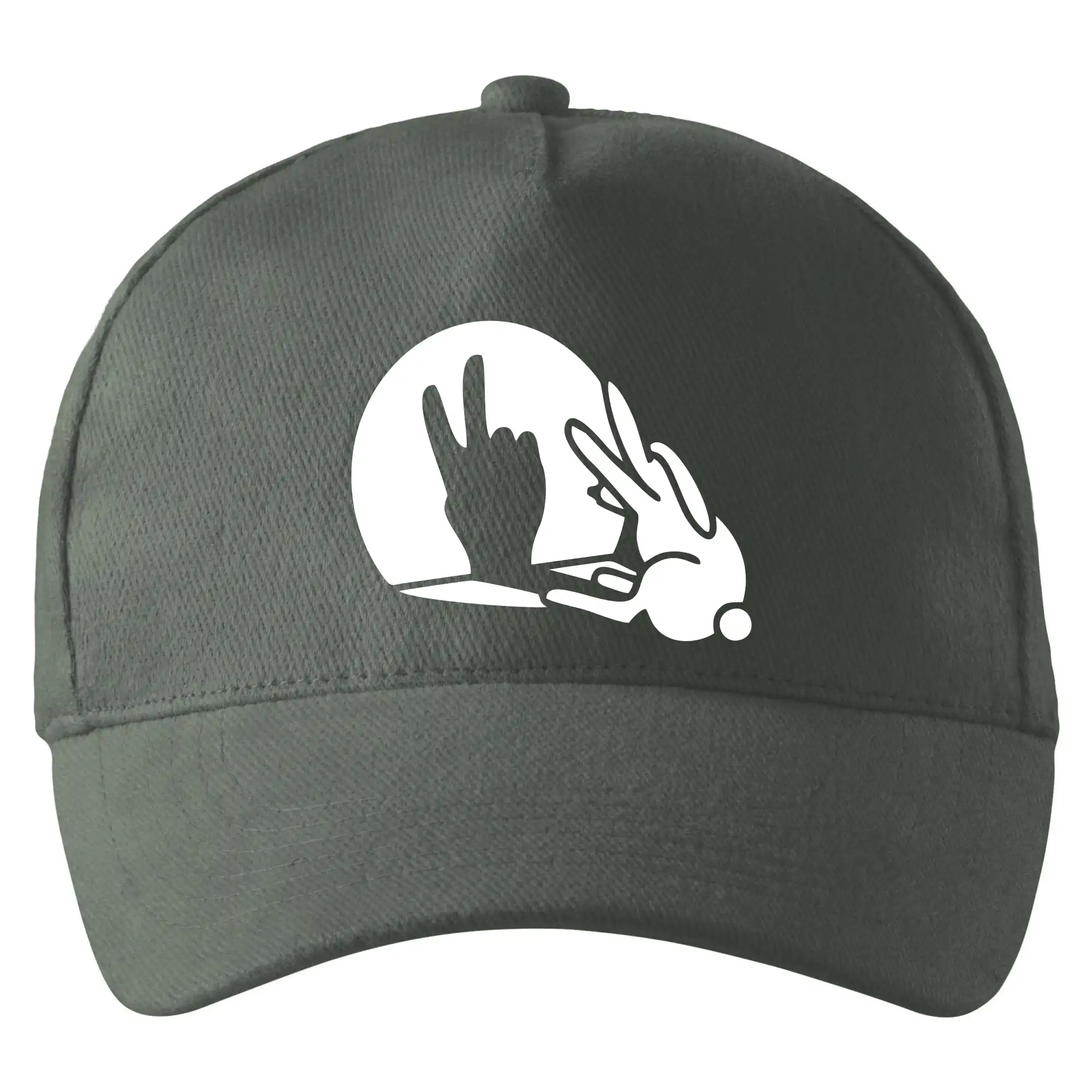 Veľkonočné tričká - Zajac tieň mier - Šiltovka so zahnutým šiltom a mosaznou sponou