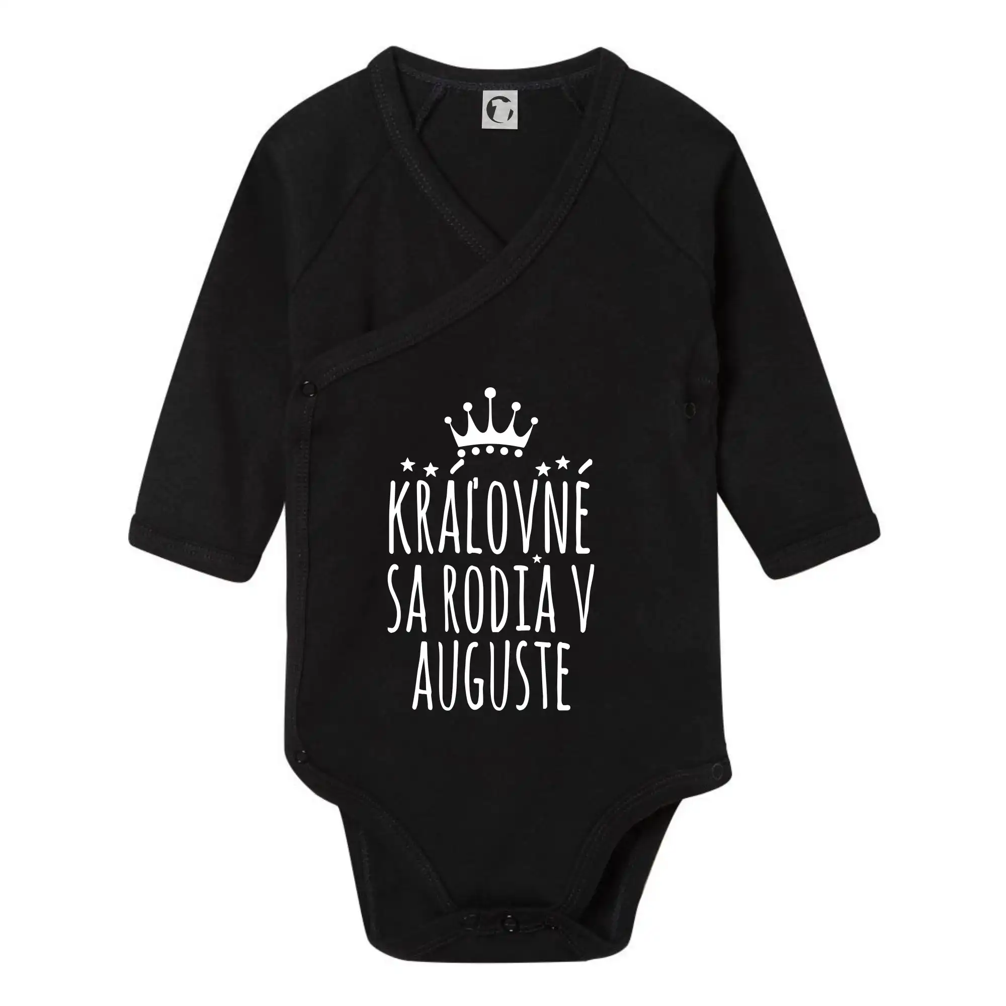 Tričká pre narodených v januáriv auguste - Kráľovné sa rodia v auguste - Body zavinovacie s dlhým rukávom