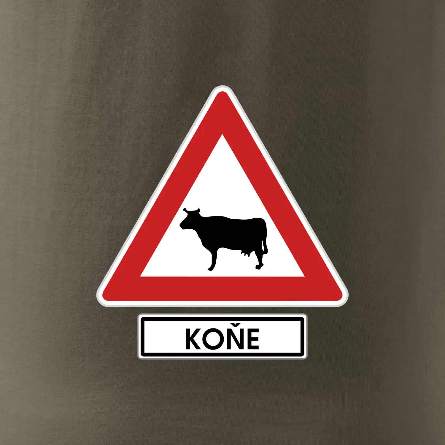 Dopravní značka - Pozor koně / kráva